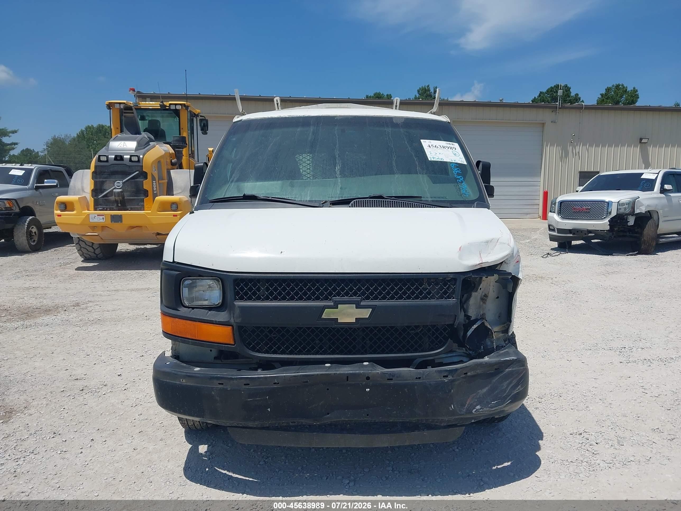 2015 Chevrolet Express 2500 Work Van White vin: 1GCWGFCF2F1157430