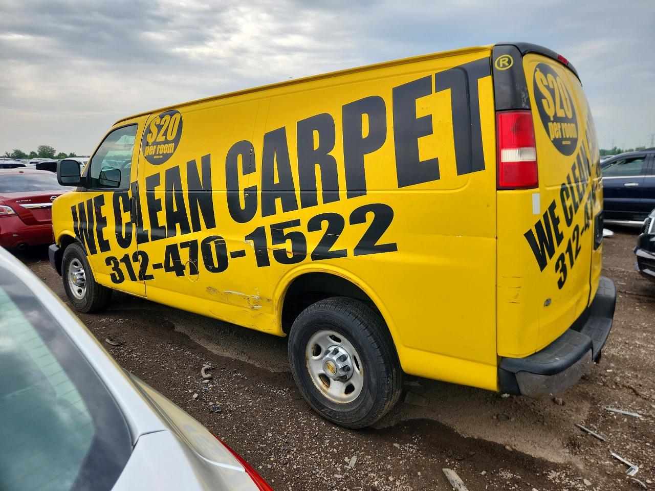 2015 Chevrolet Express G2500 Yellow vin: 1GCWGFCF3F1253695