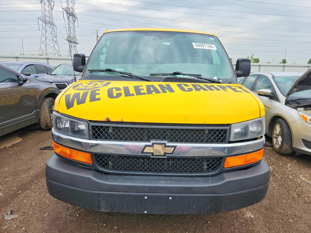 2015 Chevrolet Express G2500 Yellow vin: 1GCWGFCF3F1253695