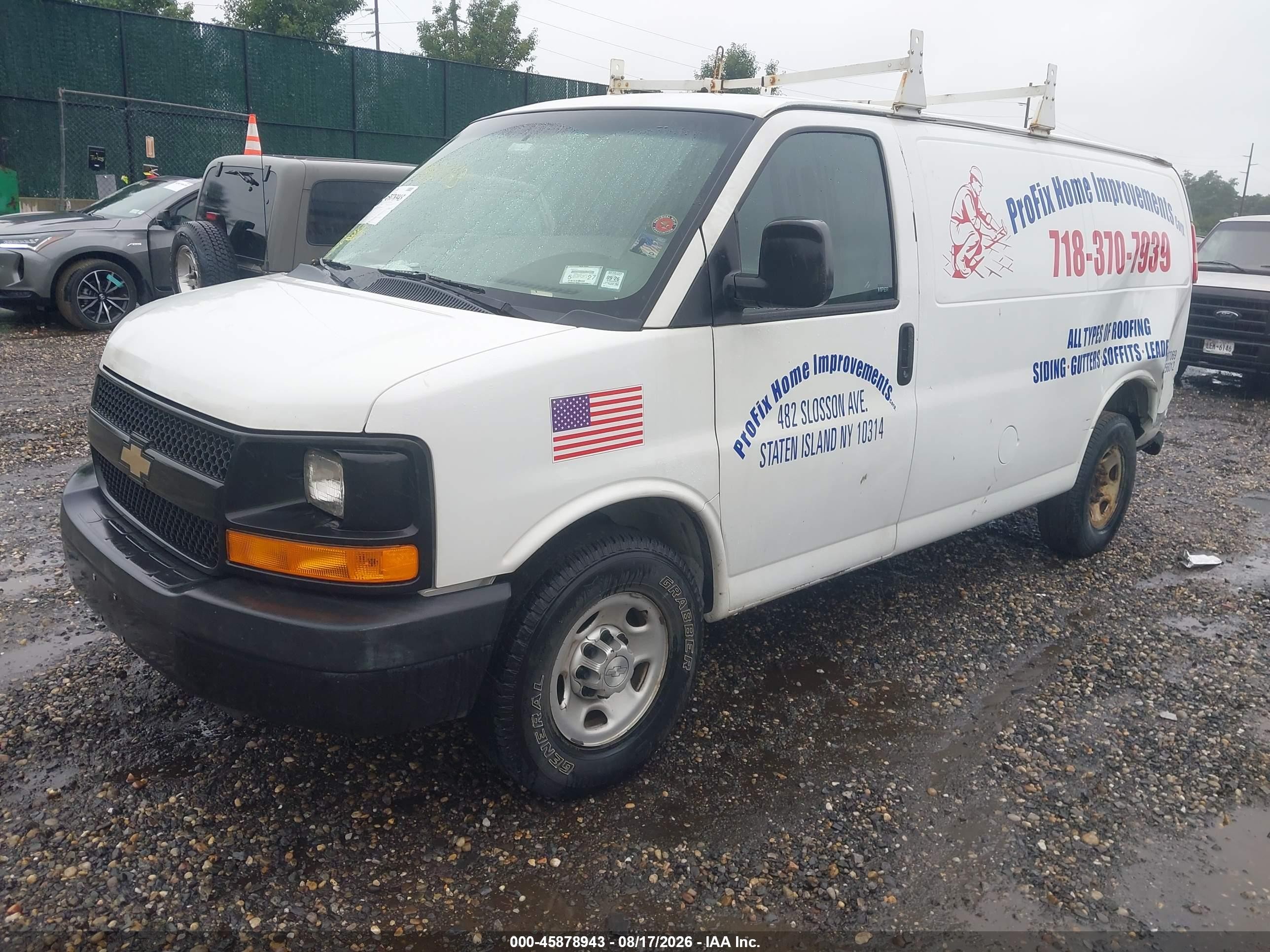 2015 Chevrolet Express 2500 Work Van Белый vin: 1GCWGFCFXF1262460