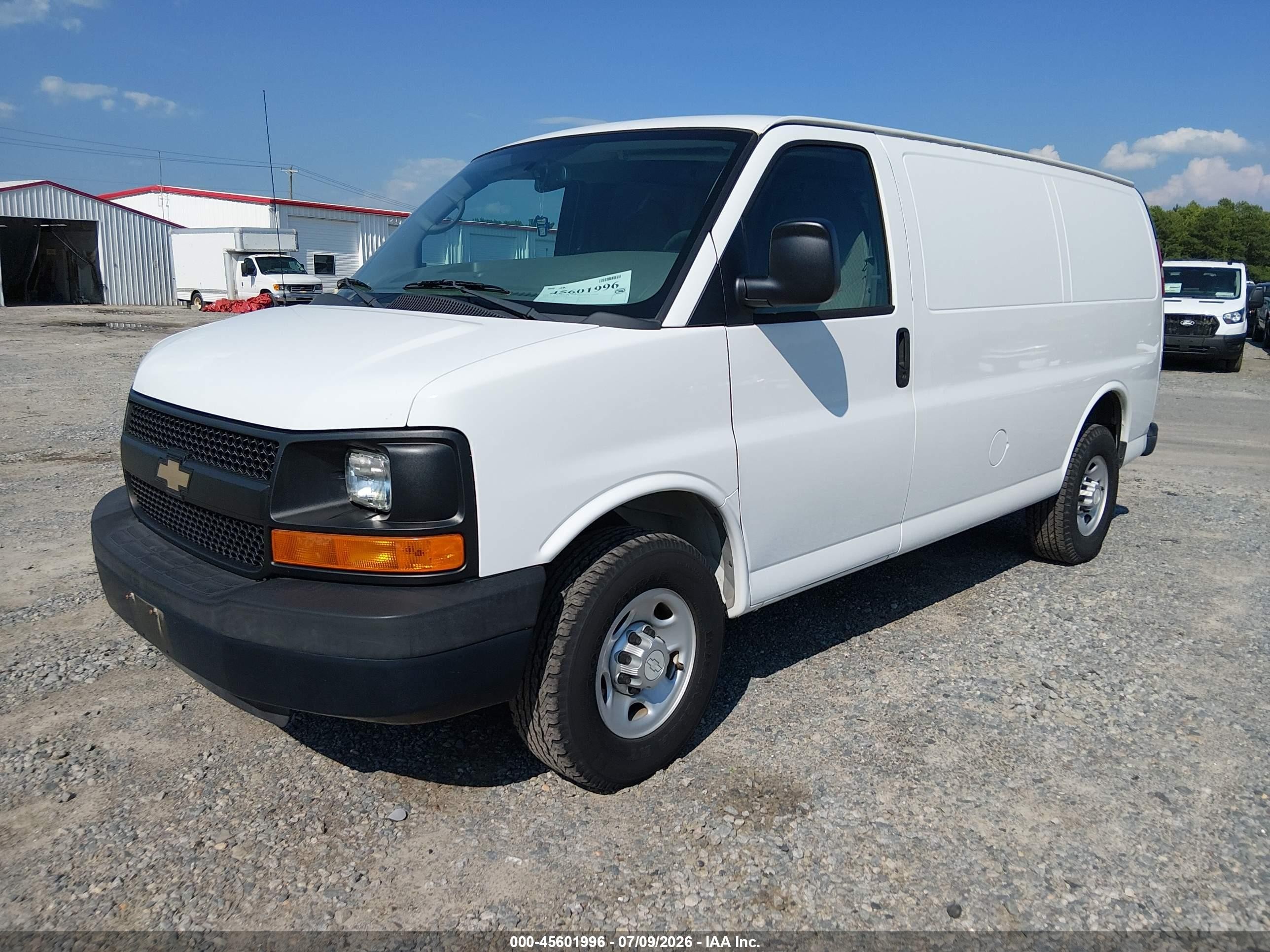 2015 Chevrolet Express 2500 Work Van White vin: 1GCWGFCGXF1242959