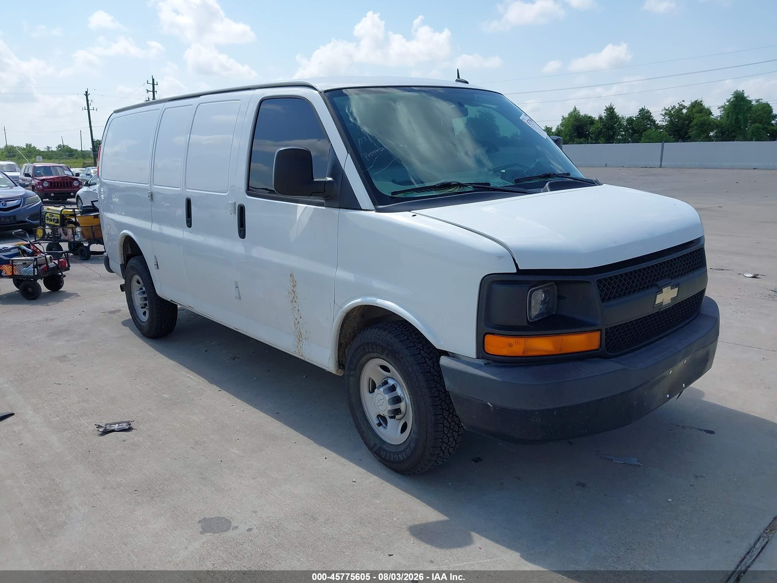2014 Chevrolet Express 2500 Work Van White vin: 1GCWGFFA0E1188867