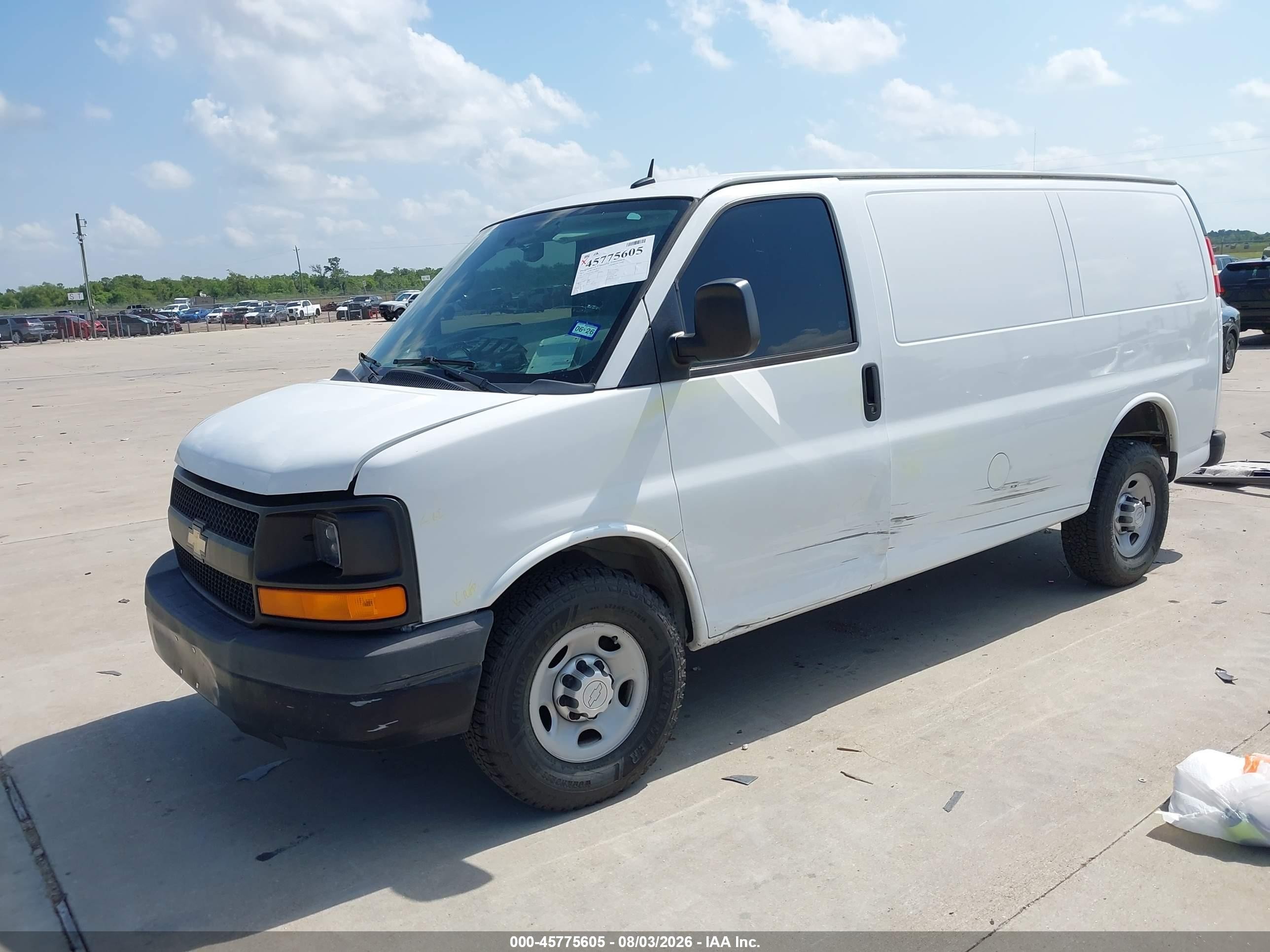 2014 Chevrolet Express 2500 Work Van White vin: 1GCWGFFA0E1188867
