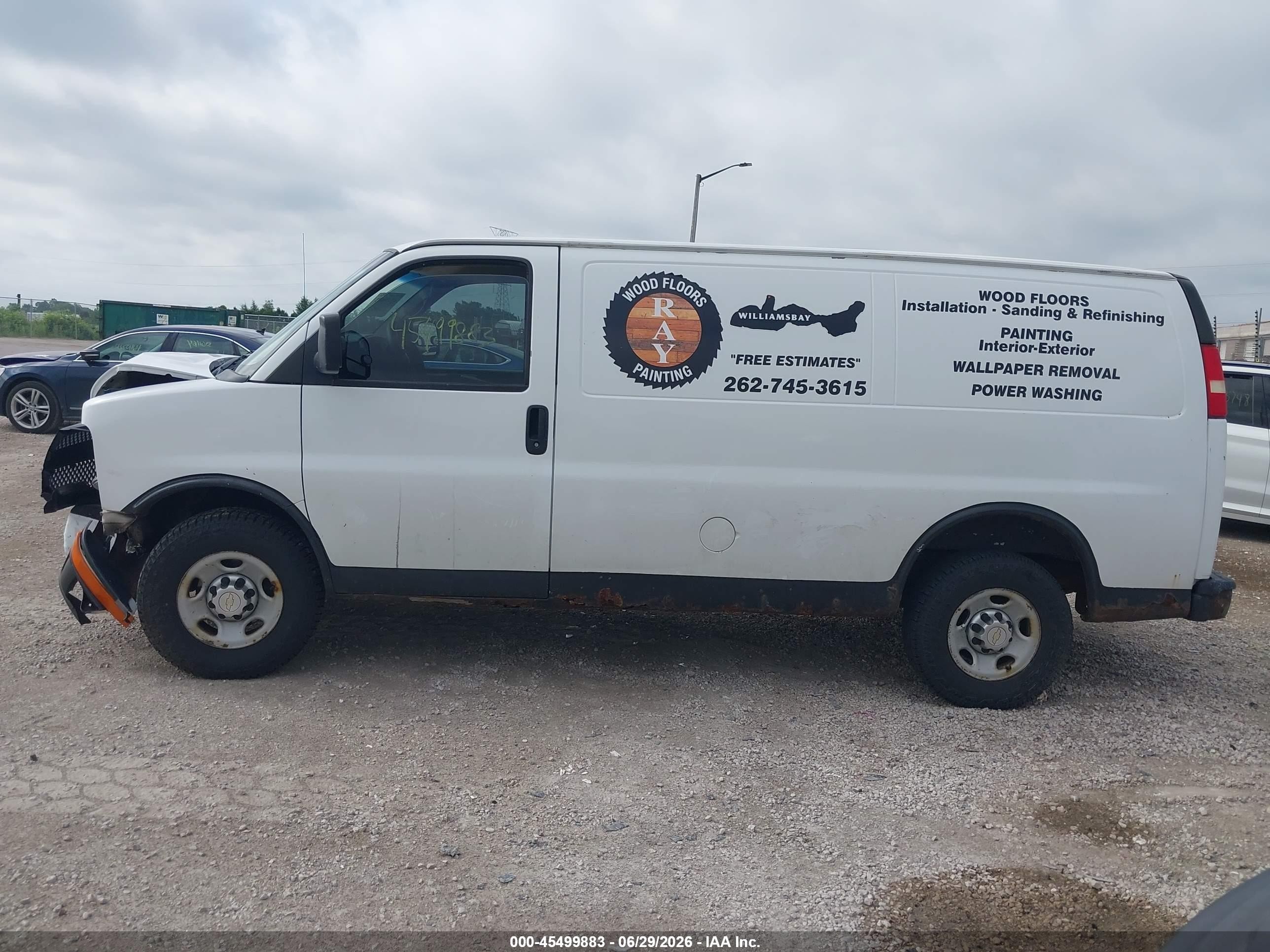 2012 Chevrolet Express 2500 Work Van White vin: 1GCWGFFA6C1140349