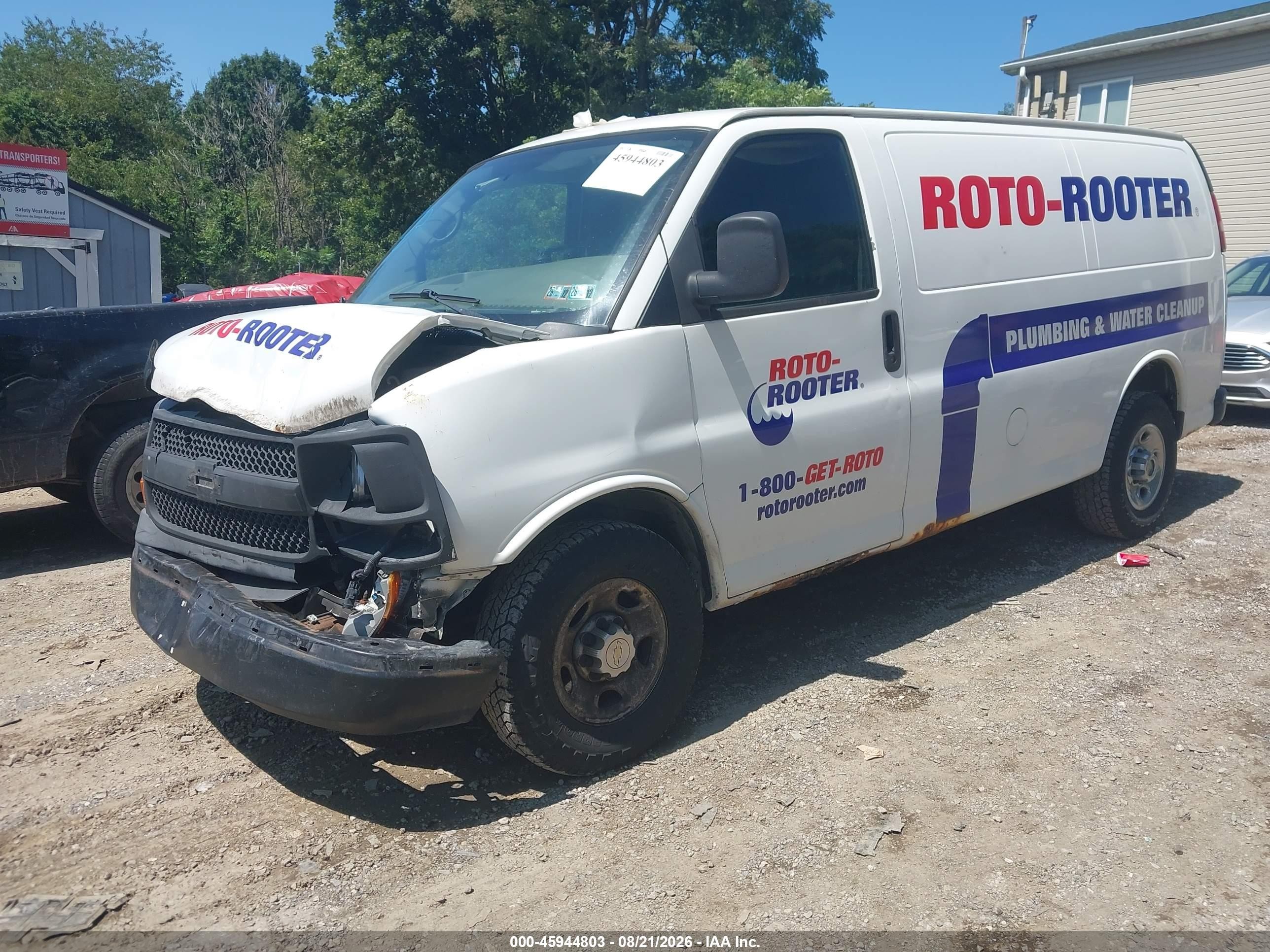 2011 Chevrolet Express 2500 Work Van White vin: 1GCWGFFA7B1131058