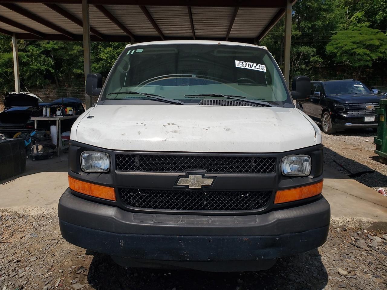 2012 Chevrolet Express G2500 White vin: 1GCWGGCA4C1156737 Damage: Hood, Peeling, > 12 Inches