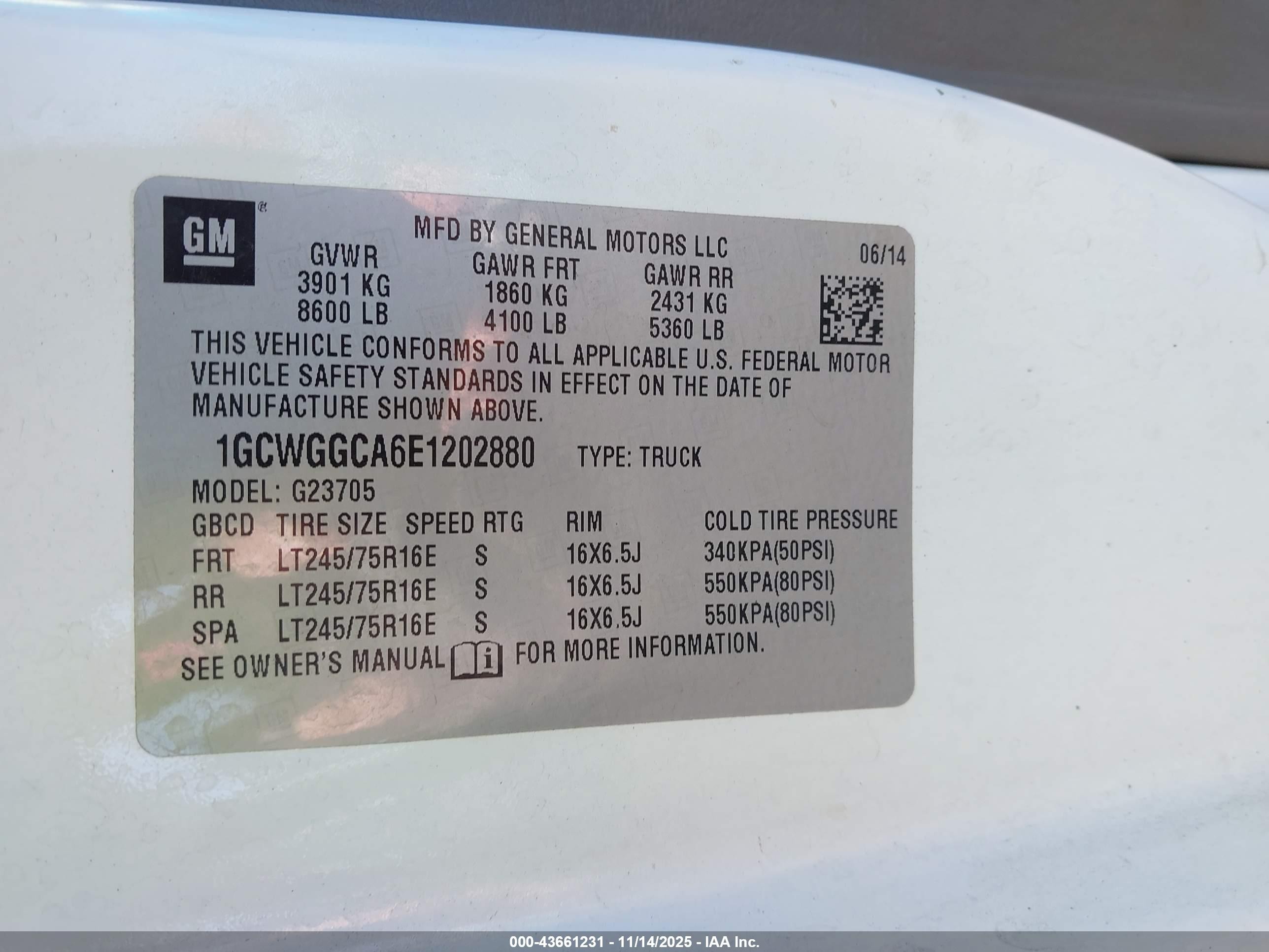 2014 Chevrolet Express 2500 Work Van Blue vin: 1GCWGGCA6E1202880