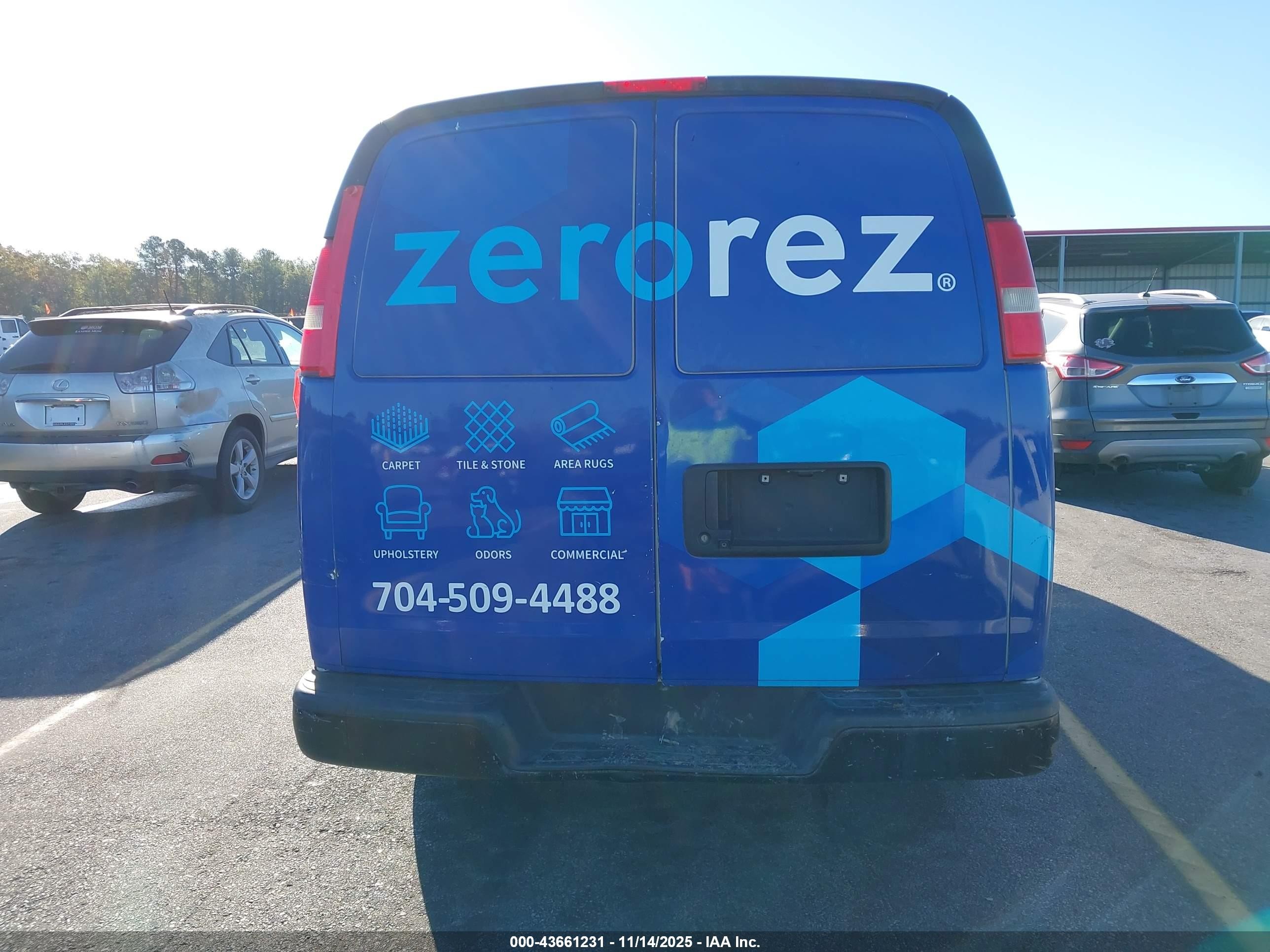 2014 Chevrolet Express 2500 Work Van Blue vin: 1GCWGGCA6E1202880