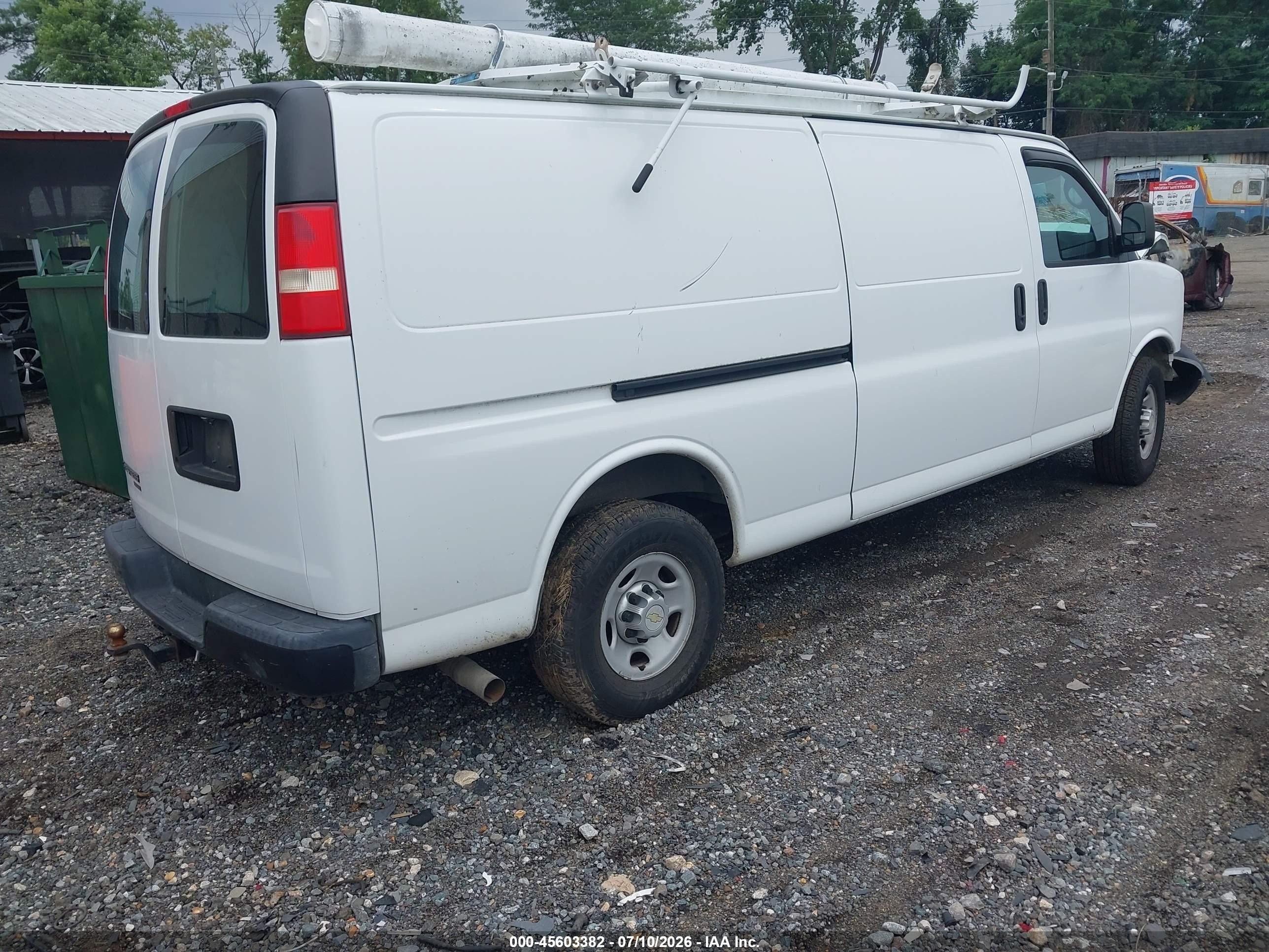 2014 Chevrolet Express 2500 Work Van White vin: 1GCWGGCA7E1133486