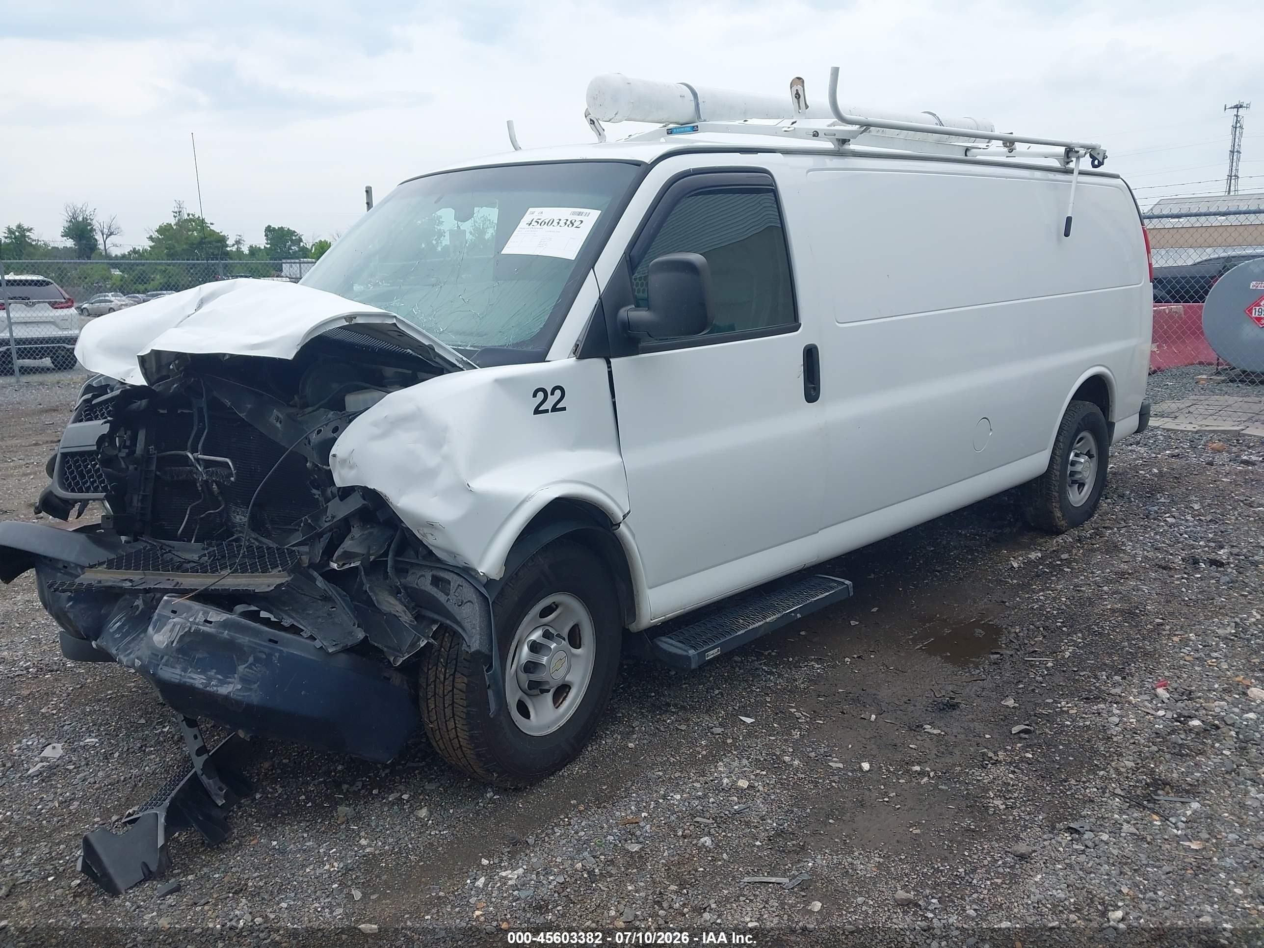 2014 Chevrolet Express 2500 Work Van White vin: 1GCWGGCA7E1133486