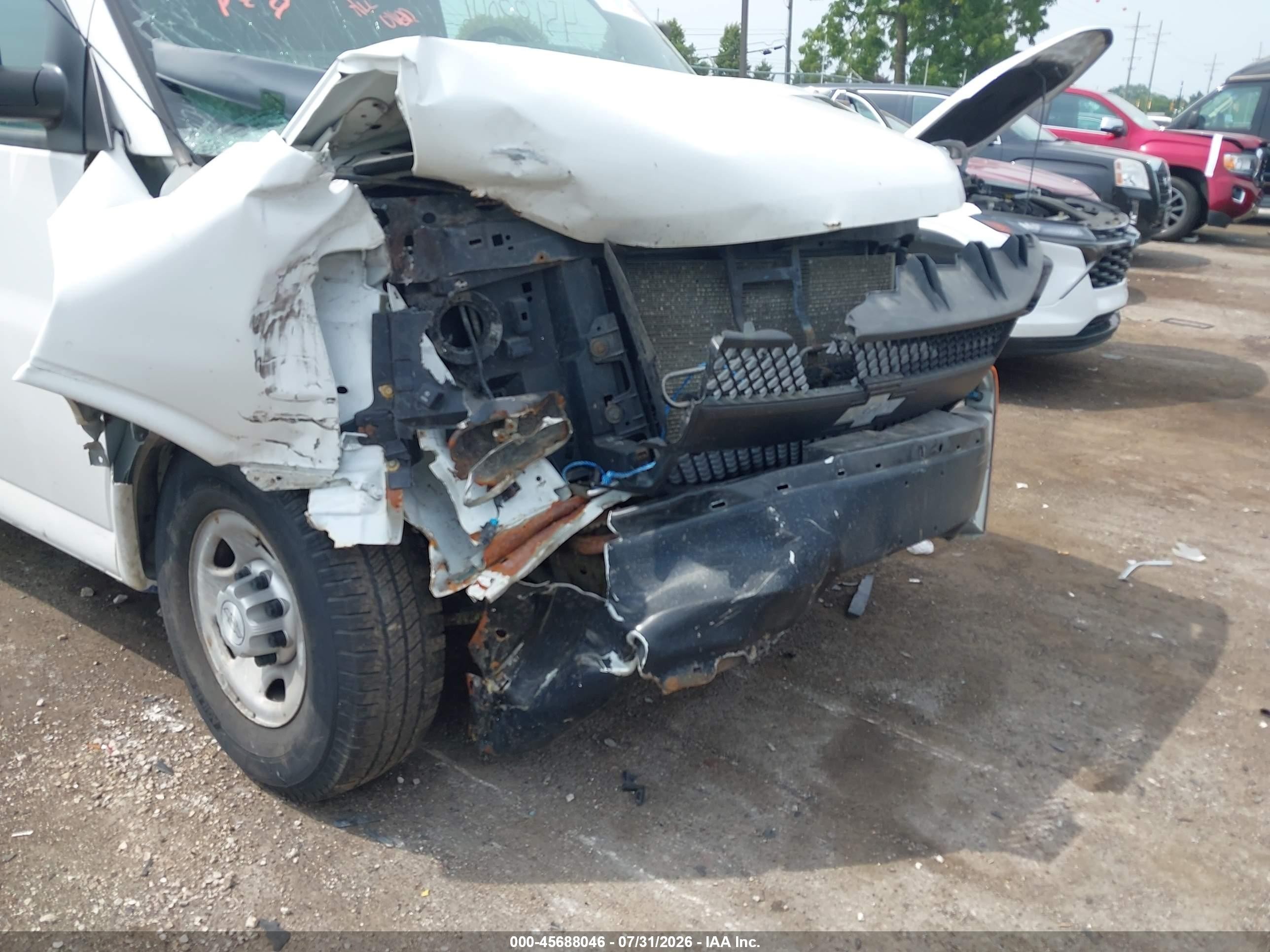 2015 Chevrolet Express 2500 Work Van White vin: 1GCWGGCG3F1125259