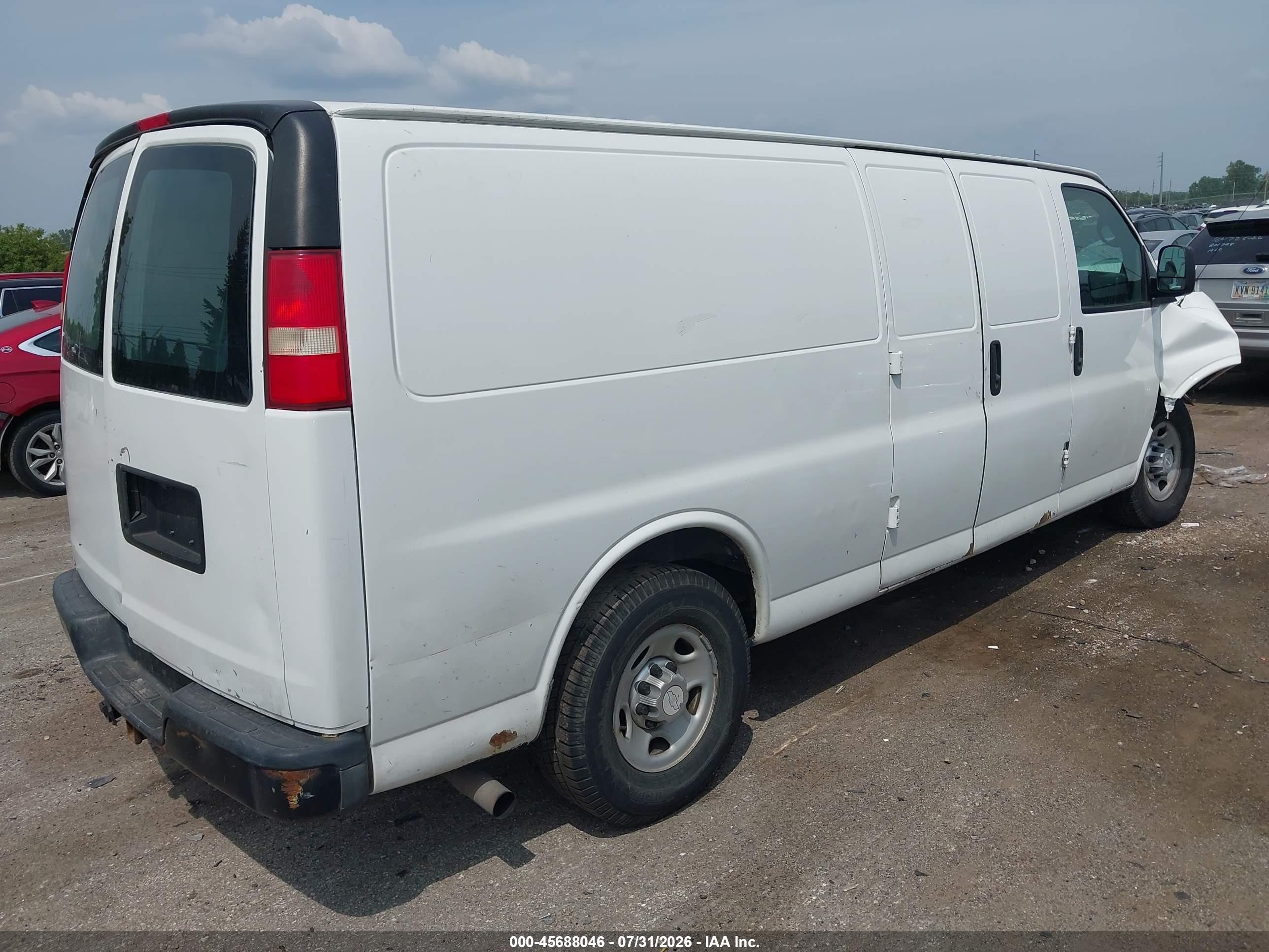 2015 Chevrolet Express 2500 Work Van White vin: 1GCWGGCG3F1125259