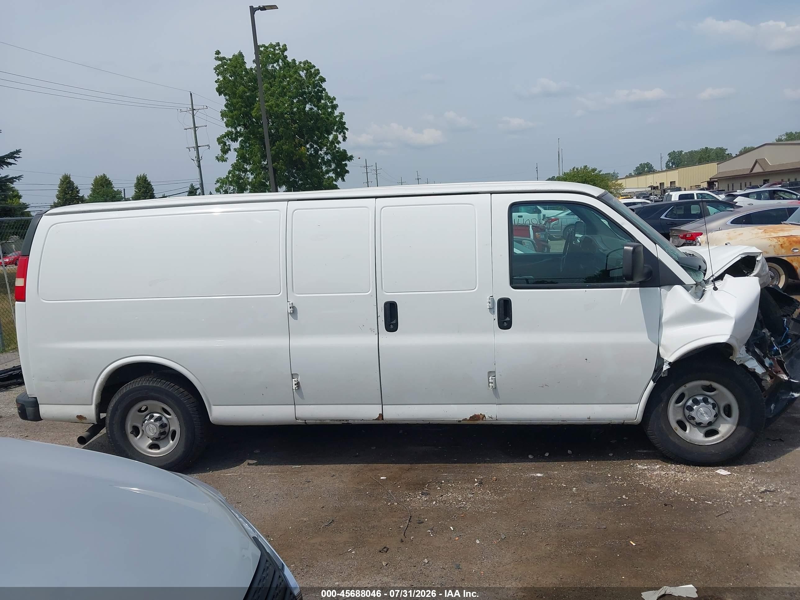 2015 Chevrolet Express 2500 Work Van White vin: 1GCWGGCG3F1125259