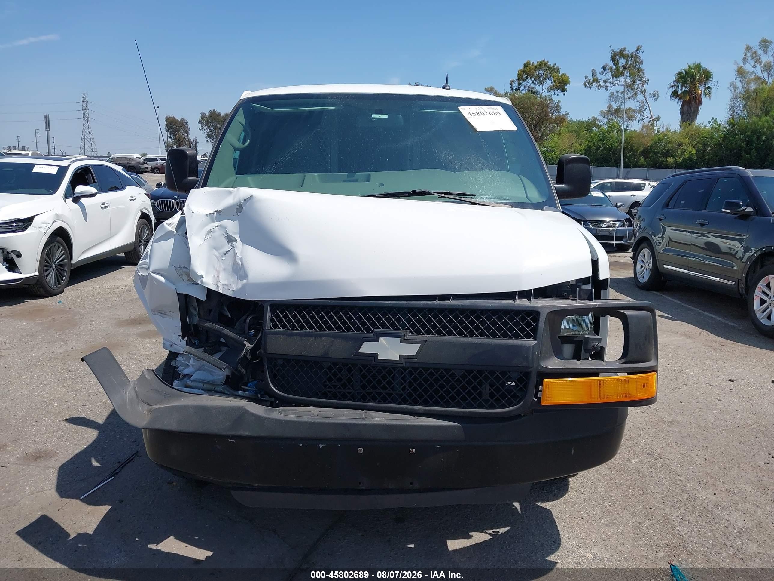2015 Chevrolet Express 2500 Work Van White vin: 1GCWGGCG3F1220632