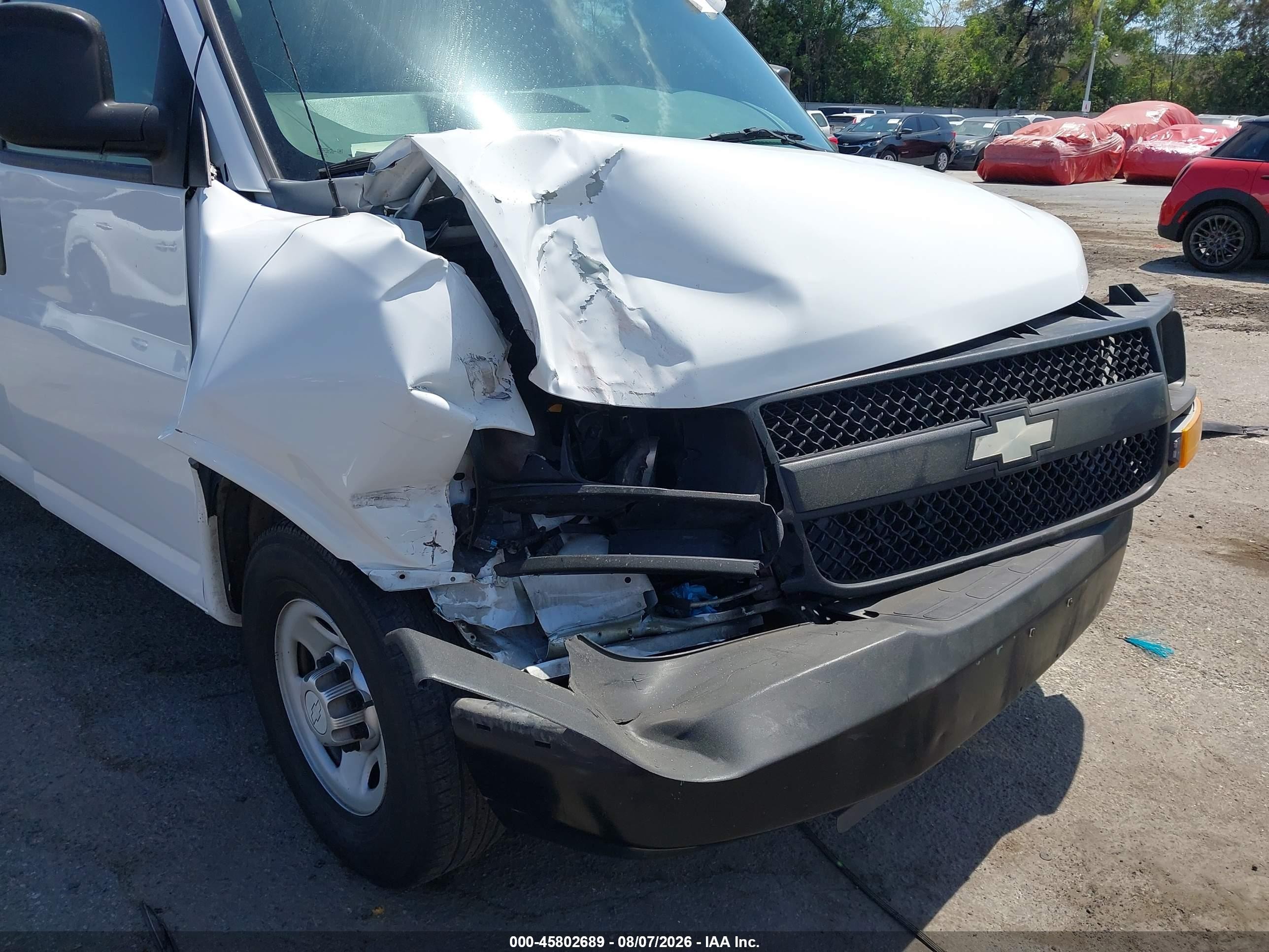2015 Chevrolet Express 2500 Work Van White vin: 1GCWGGCG3F1220632