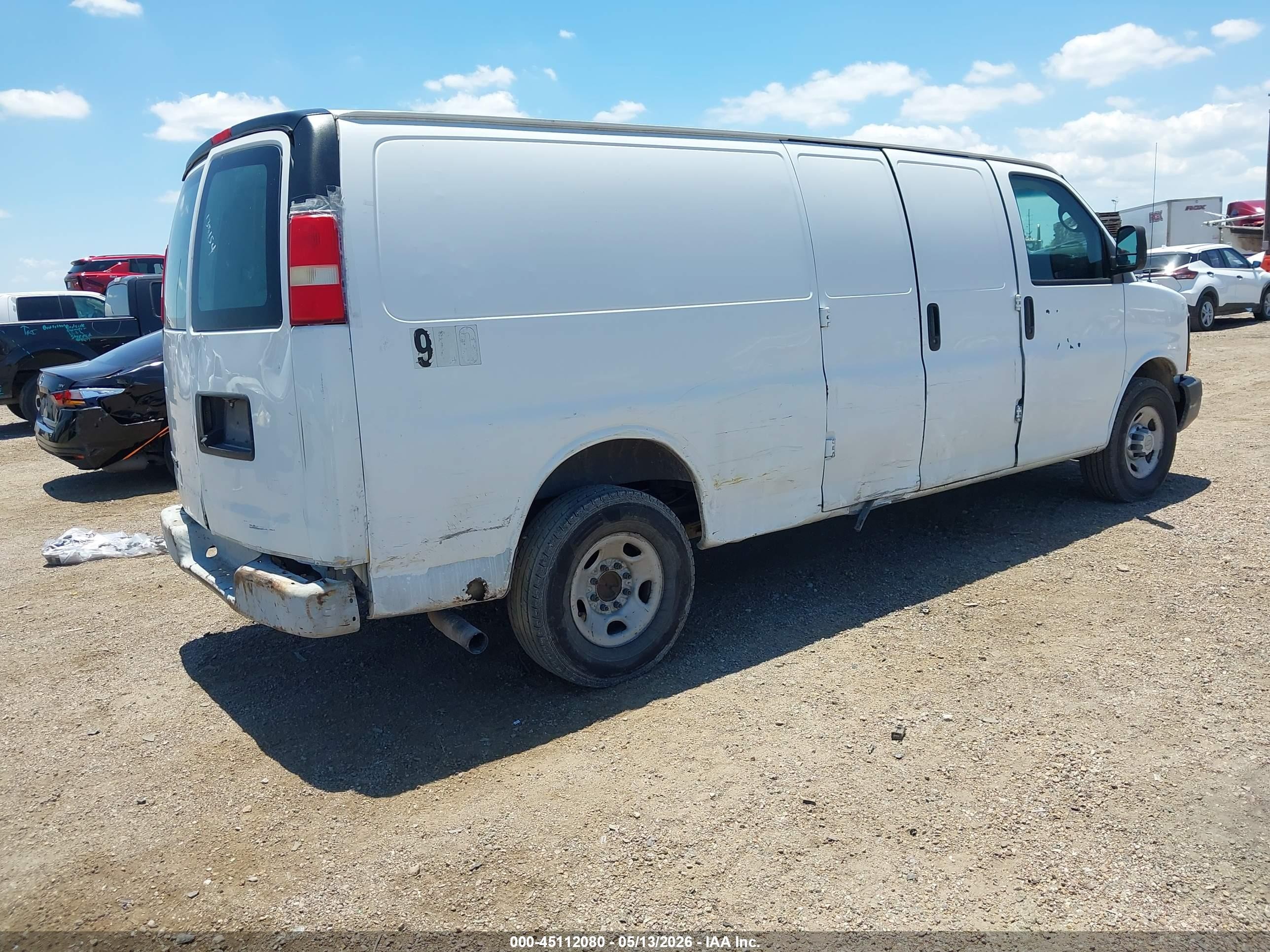 2014 Chevrolet Express 2500 Work Van White vin: 1GCWGGFA0E1145491