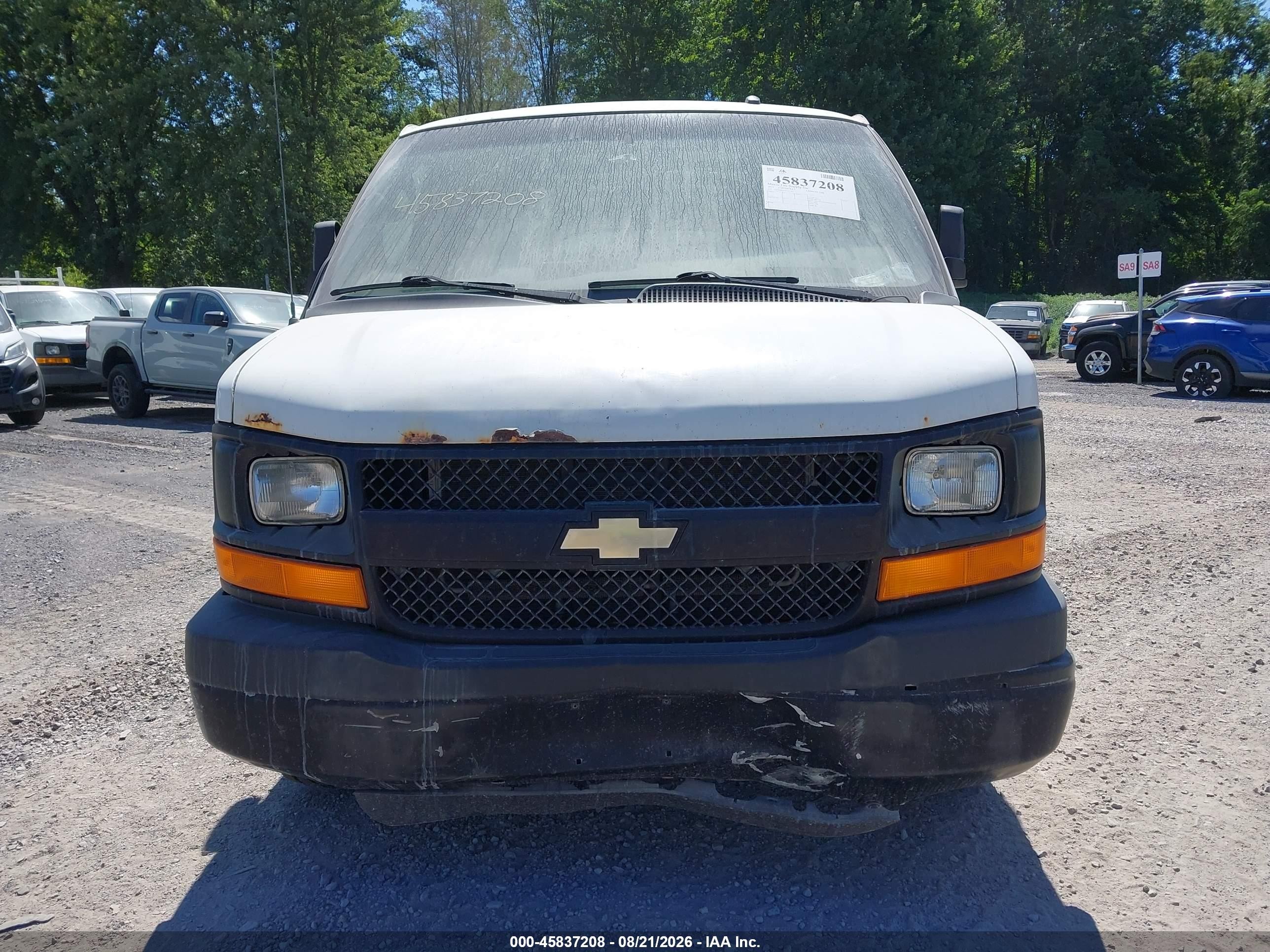 2015 Chevrolet Express 2500 Work Van White vin: 1GCWGGFF5F1103363