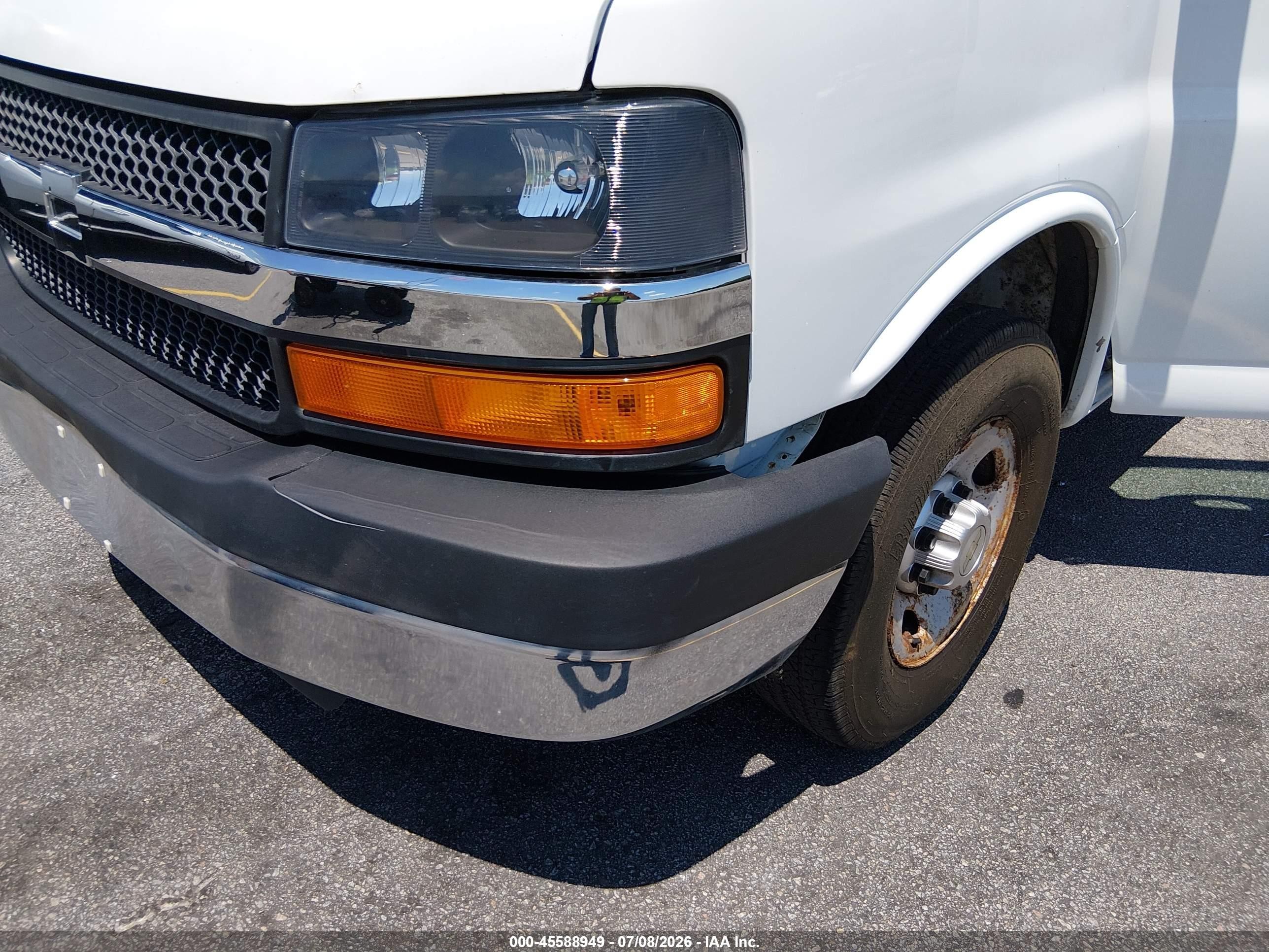 2013 Chevrolet Express 3500 Work Van White vin: 1GCZGTBGXD1165956
