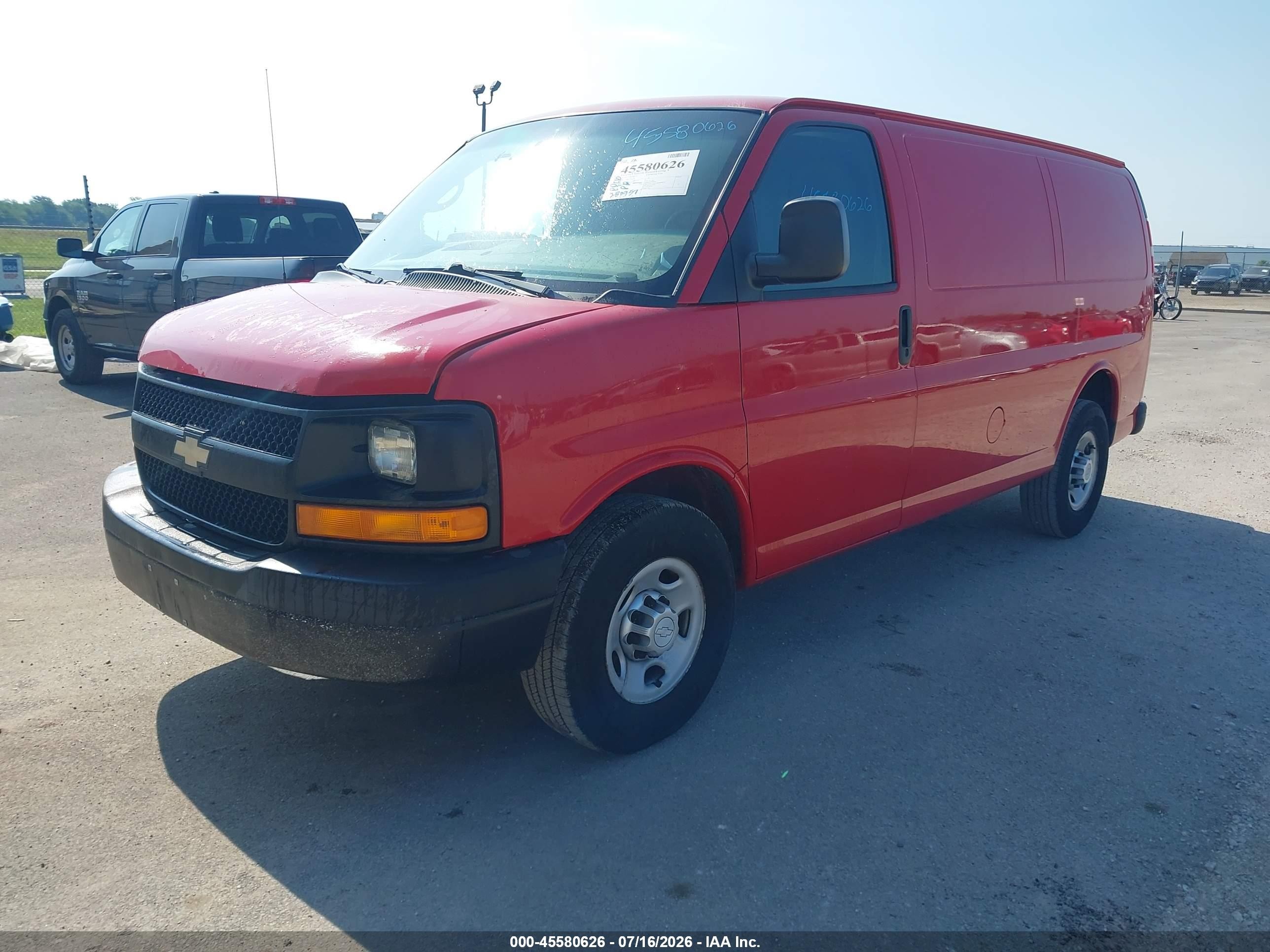 2014 Chevrolet Express 3500 Work Van Red vin: 1GCZGTCA8E1193539