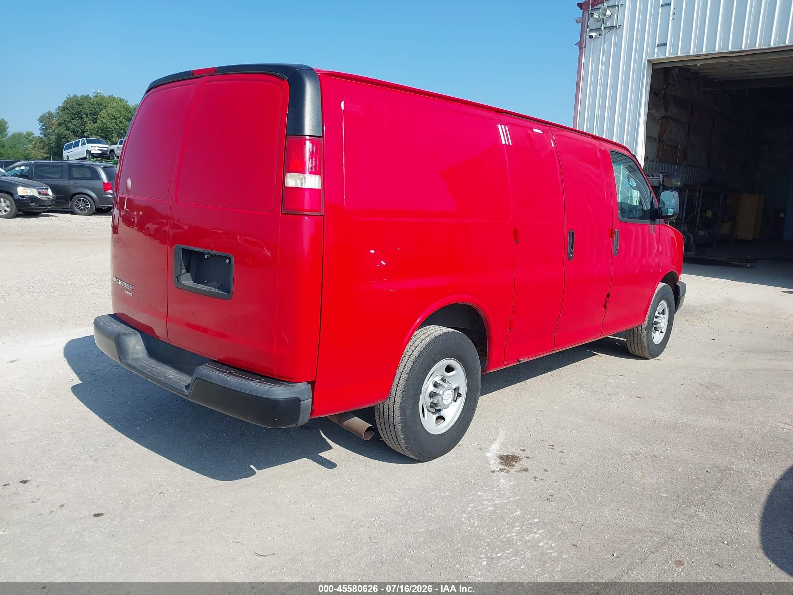 2014 Chevrolet Express 3500 Work Van Red vin: 1GCZGTCA8E1193539