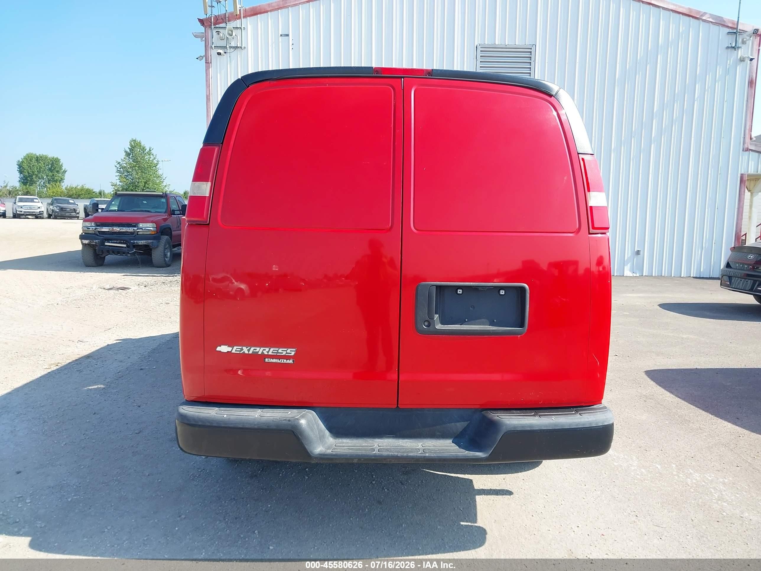2014 Chevrolet Express 3500 Work Van Red vin: 1GCZGTCA8E1193539