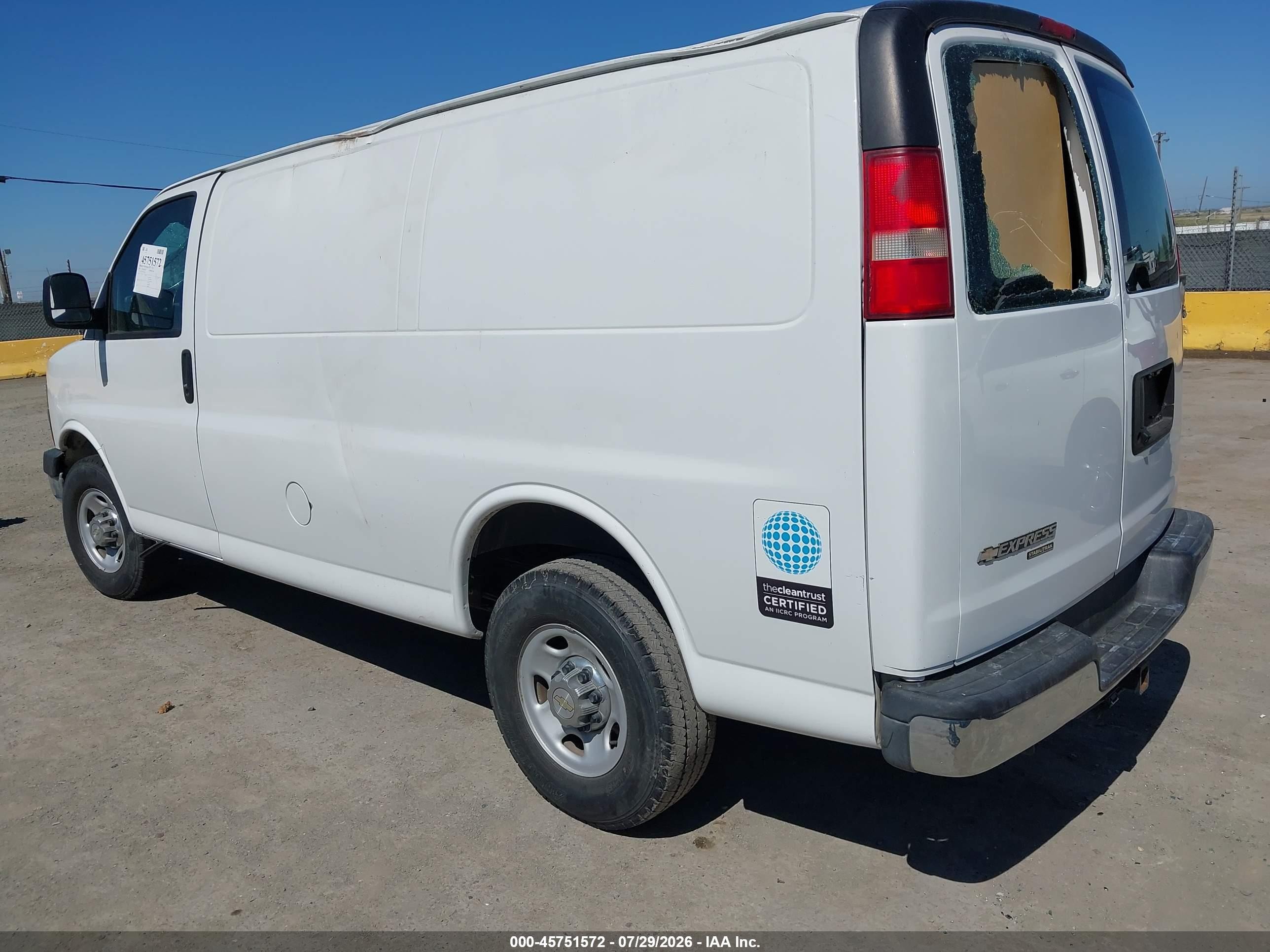 2013 Chevrolet Express 3500 Work Van White vin: 1GCZGTCG0D1174647