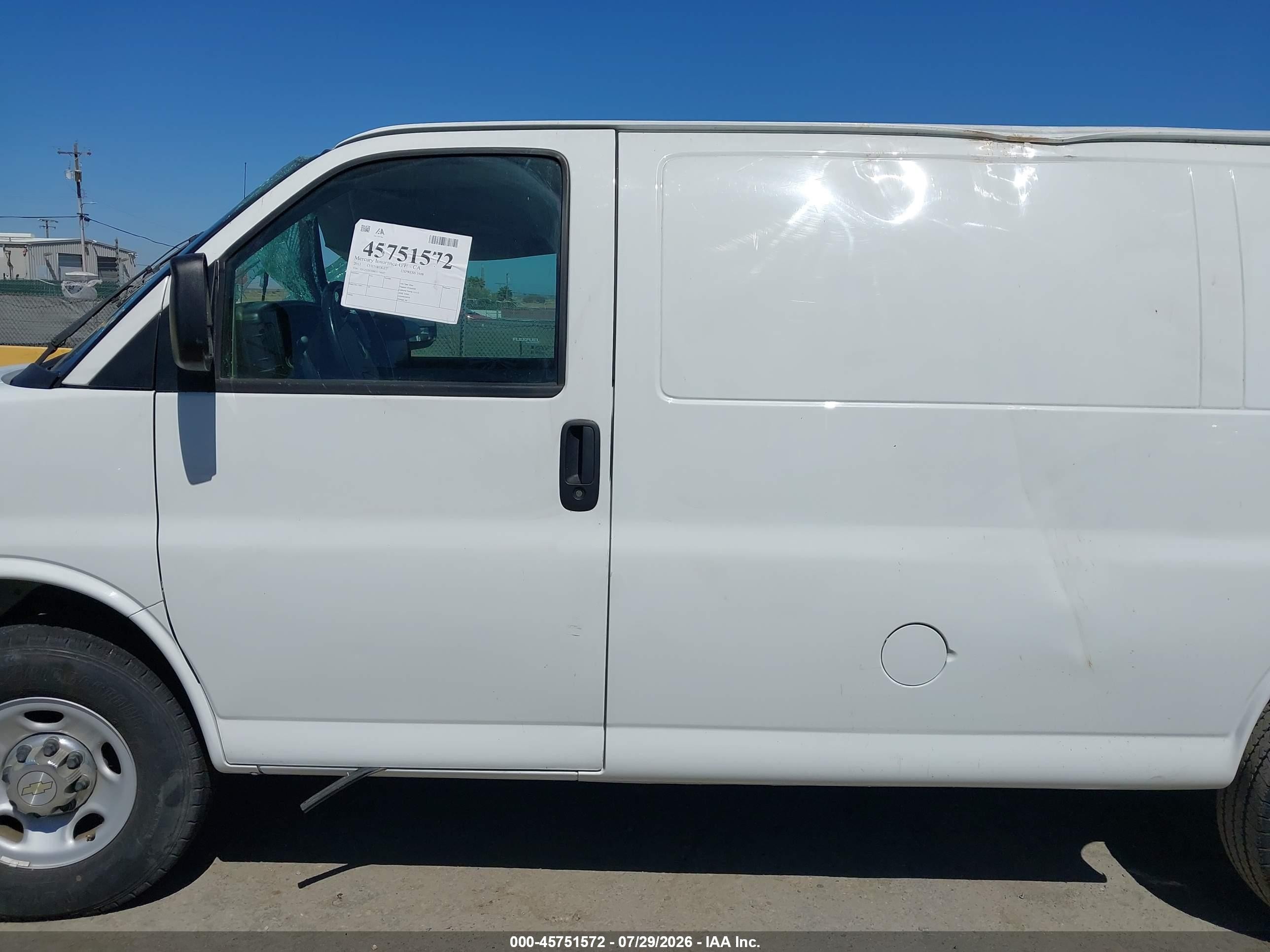 2013 Chevrolet Express 3500 Work Van White vin: 1GCZGTCG0D1174647