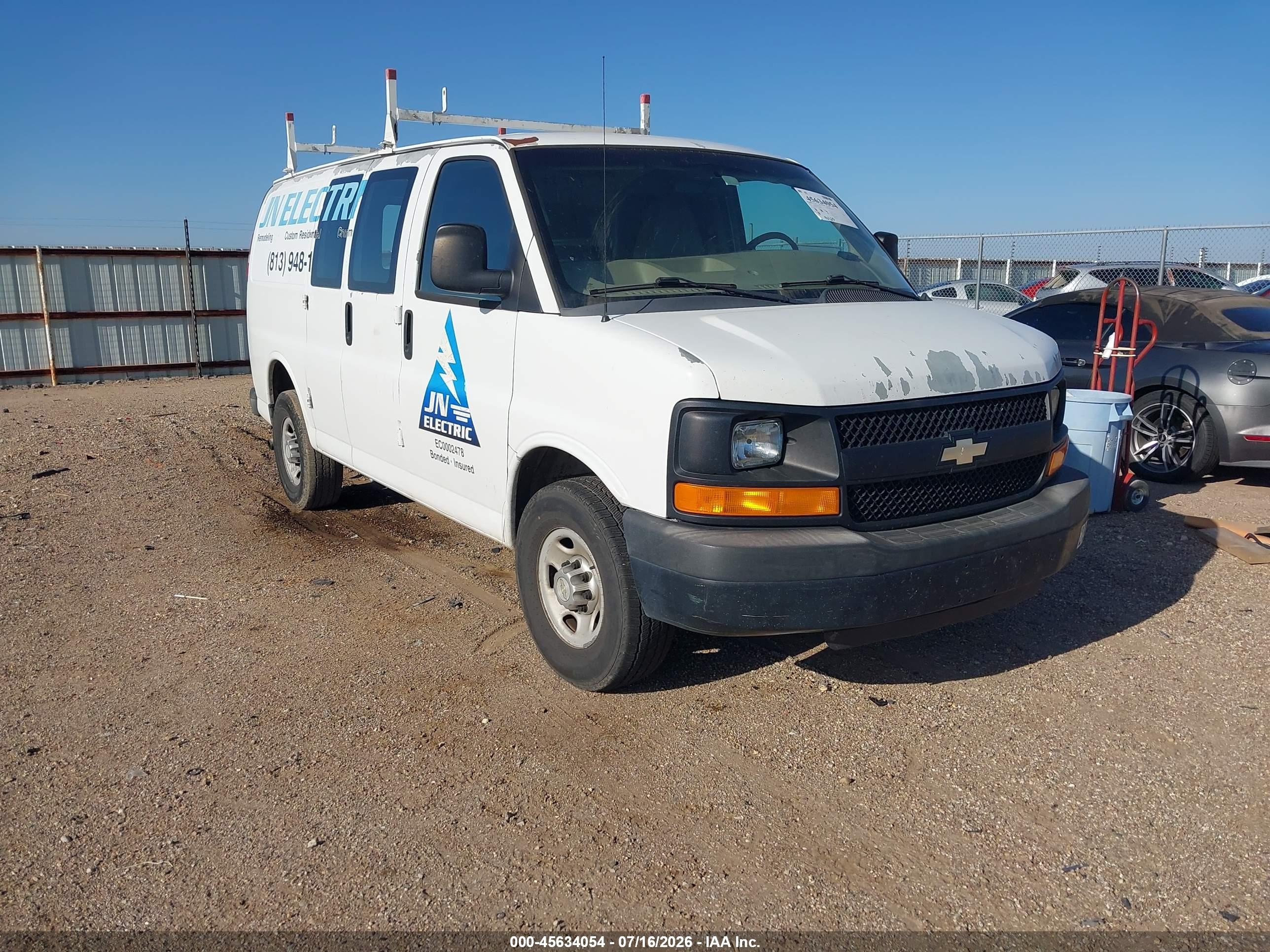2013 Chevrolet Express 3500 Work Van White vin: 1GCZGTCGXD1128789