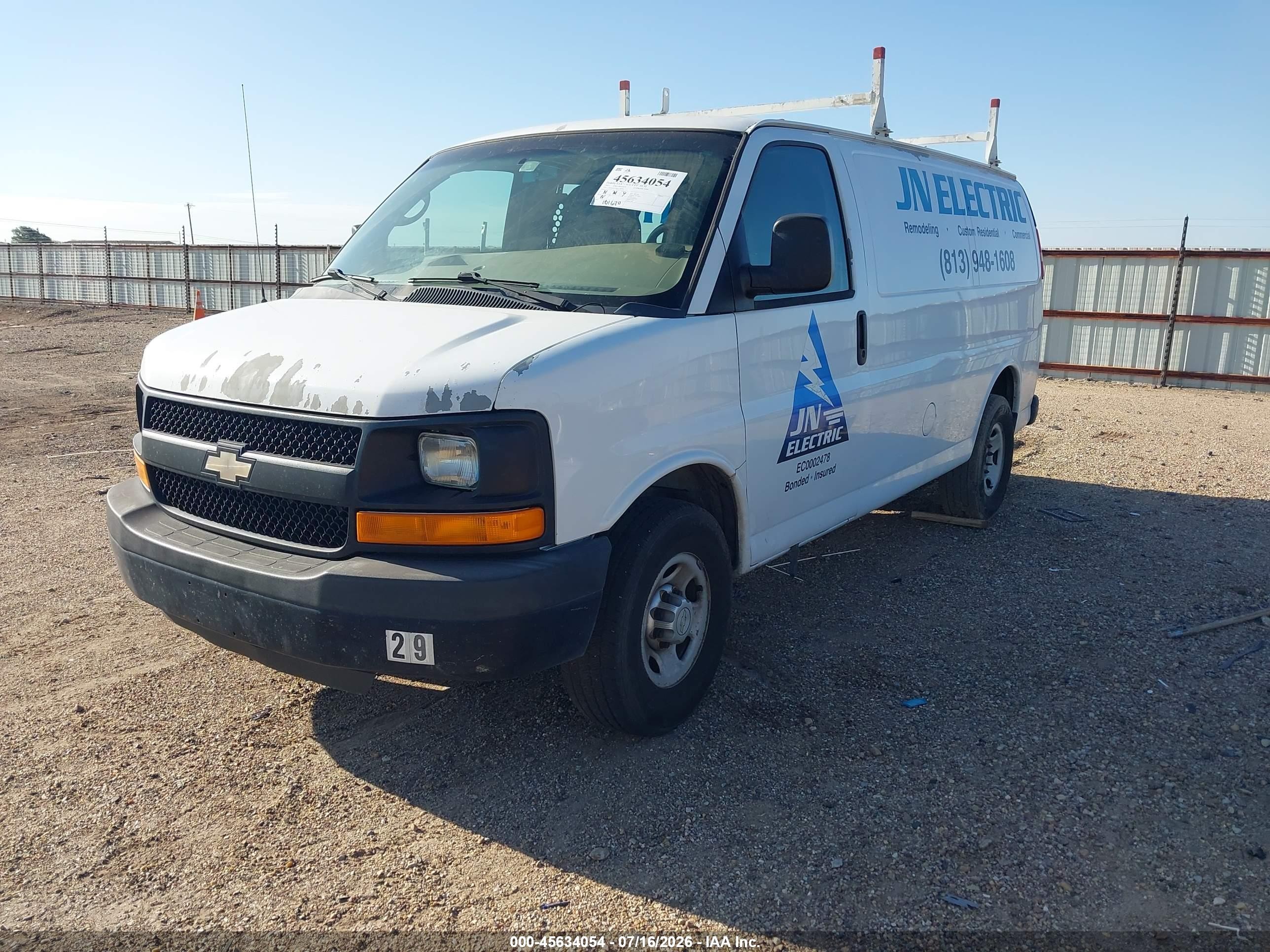 2013 Chevrolet Express 3500 Work Van White vin: 1GCZGTCGXD1128789
