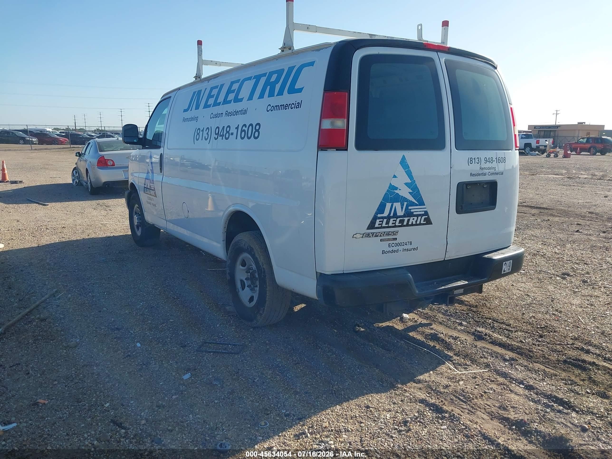 2013 Chevrolet Express 3500 Work Van White vin: 1GCZGTCGXD1128789