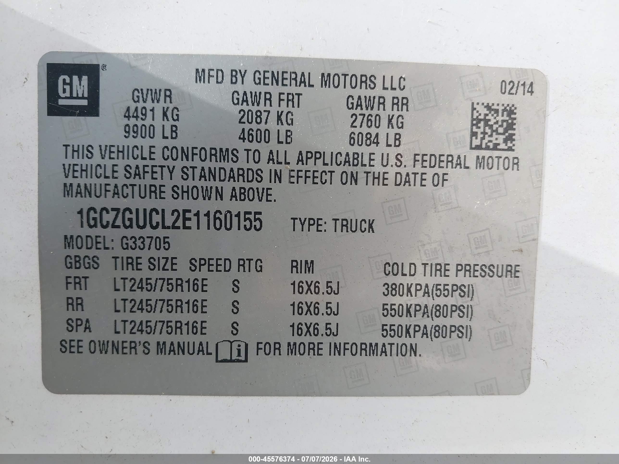 2014 Chevrolet Express 3500 Diesel White vin: 1GCZGUCL2E1160155