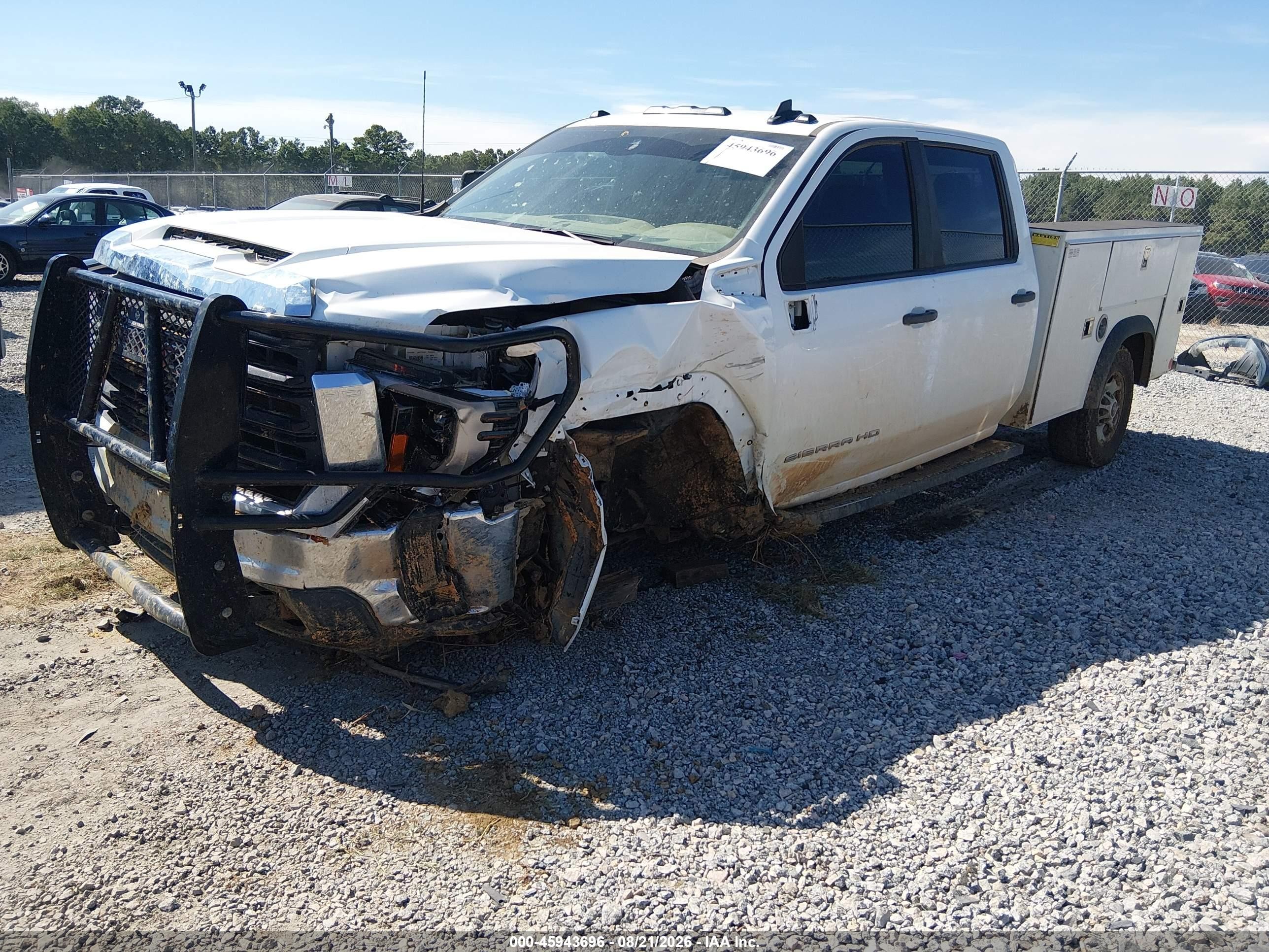 2024 Gmc Sierra 2500hd 4wd  Long Bed Pro White vin: 1GD19LE75RF426838