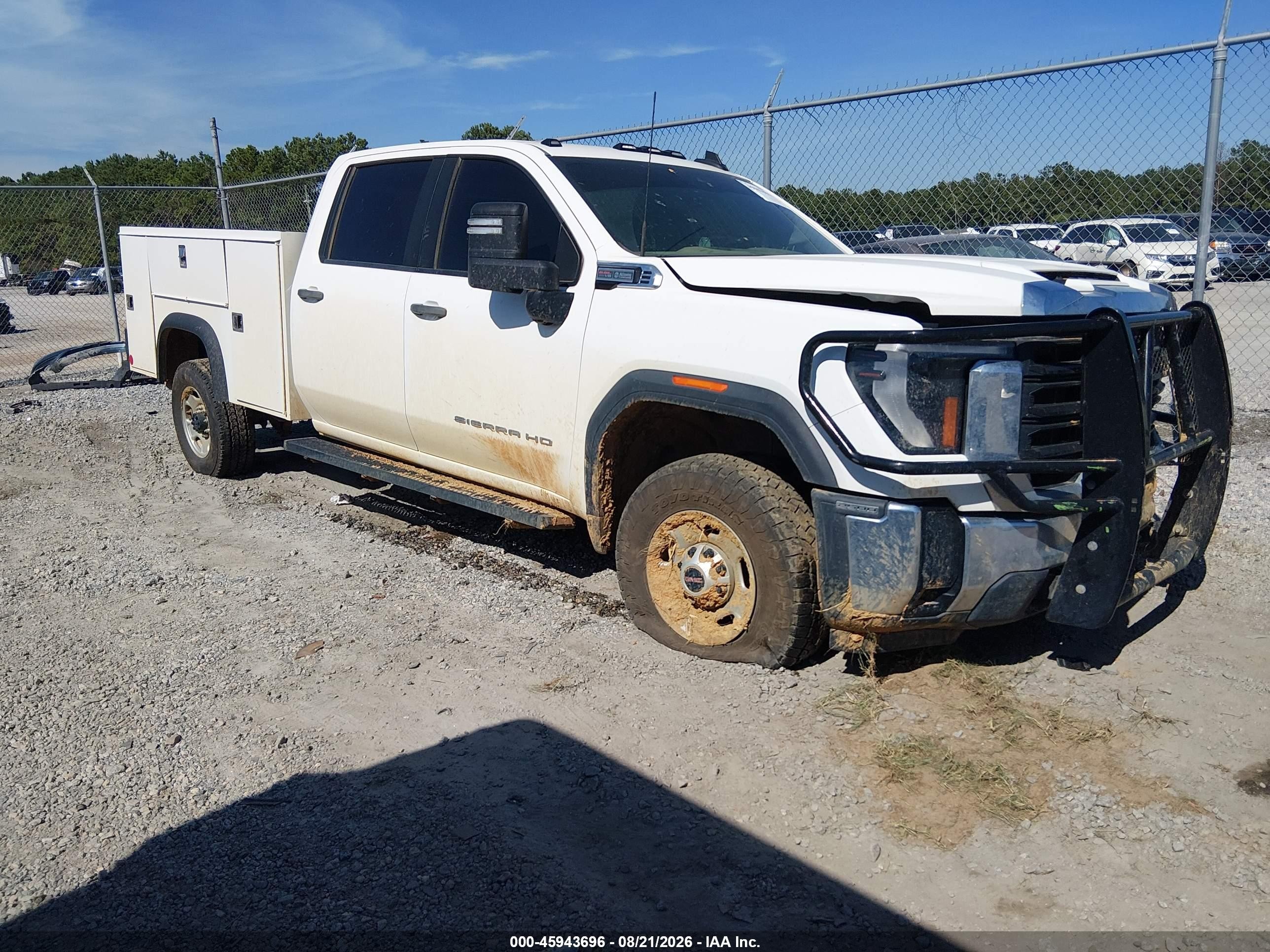 2024 Gmc Sierra 2500hd 4wd  Long Bed Pro White vin: 1GD19LE75RF426838
