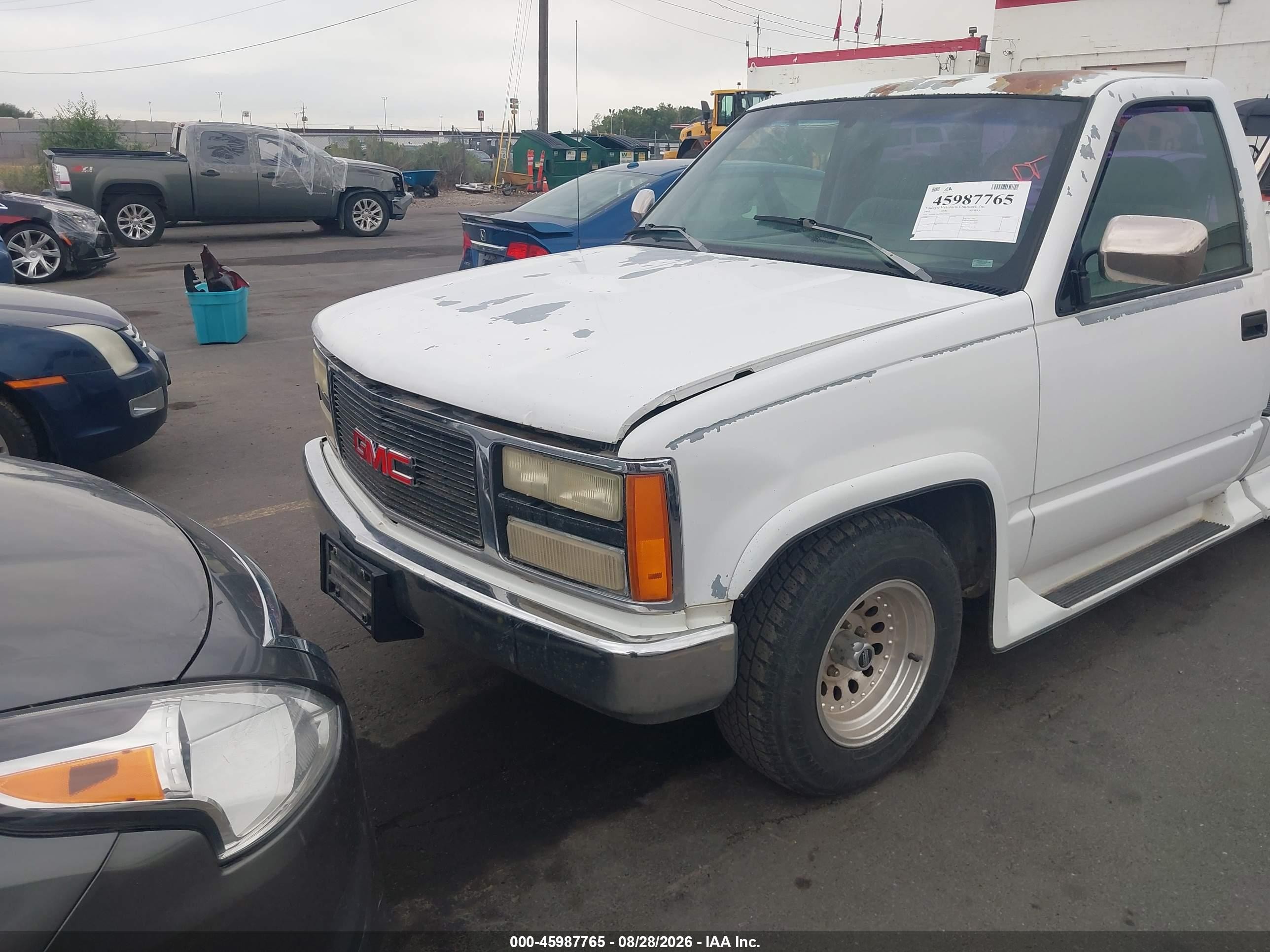 1993 Gmc Sierra C1500 White vin: 1GDDC14Z5PZ530263