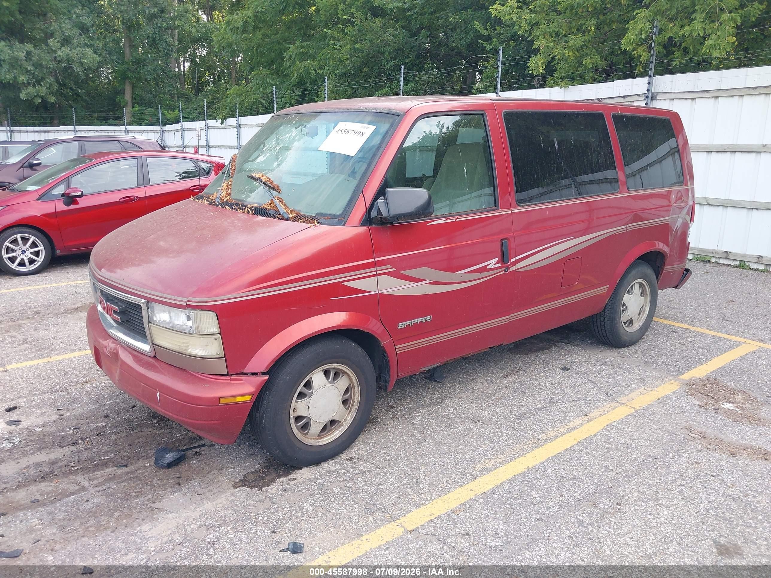 1998 Gmc Safari Yf7 Red vin: 1GDDM19W1WB536211