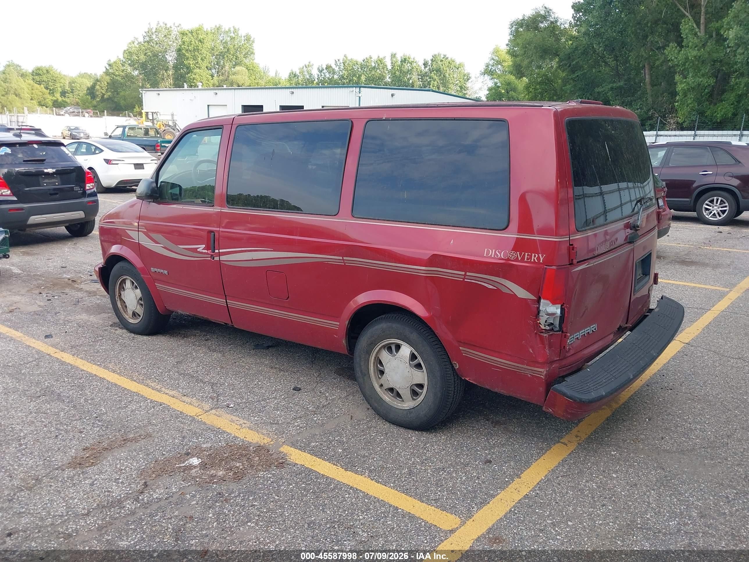 1998 Gmc Safari Yf7 Red vin: 1GDDM19W1WB536211