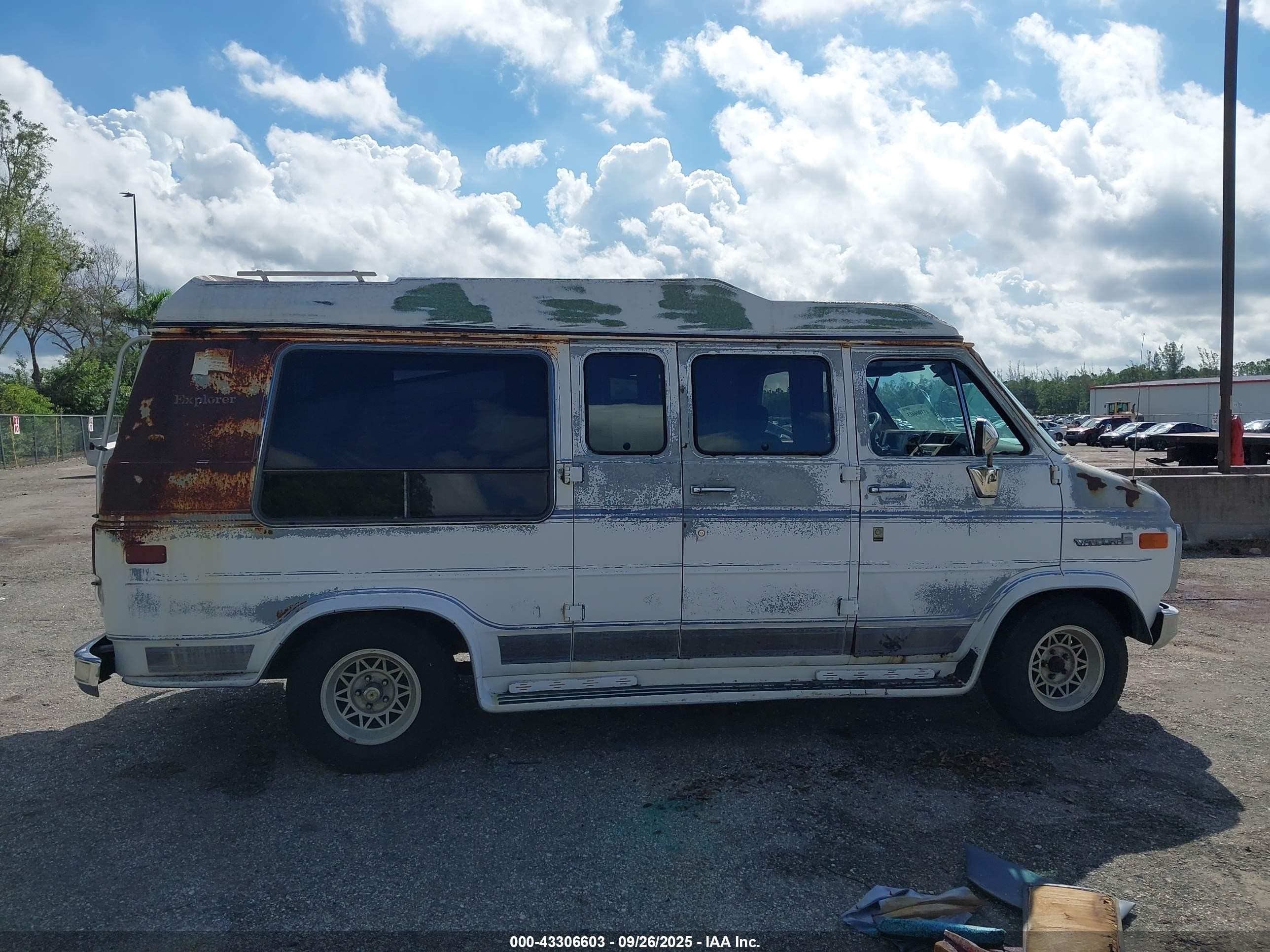 1992 Gmc Rally Wagon / Van G2500 White vin: 1GDEG25K1N7502078