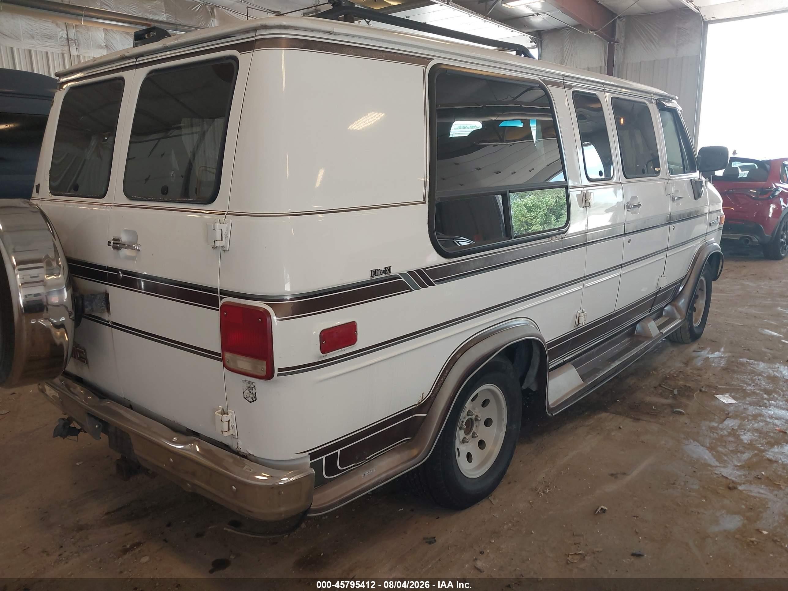 1993 Gmc Rally Wagon / Van G2500 White vin: 1GDEG25K3PF511731