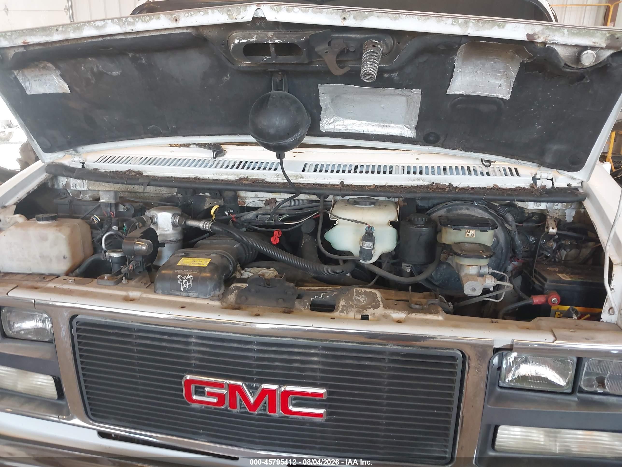 1993 Gmc Rally Wagon / Van G2500 White vin: 1GDEG25K3PF511731