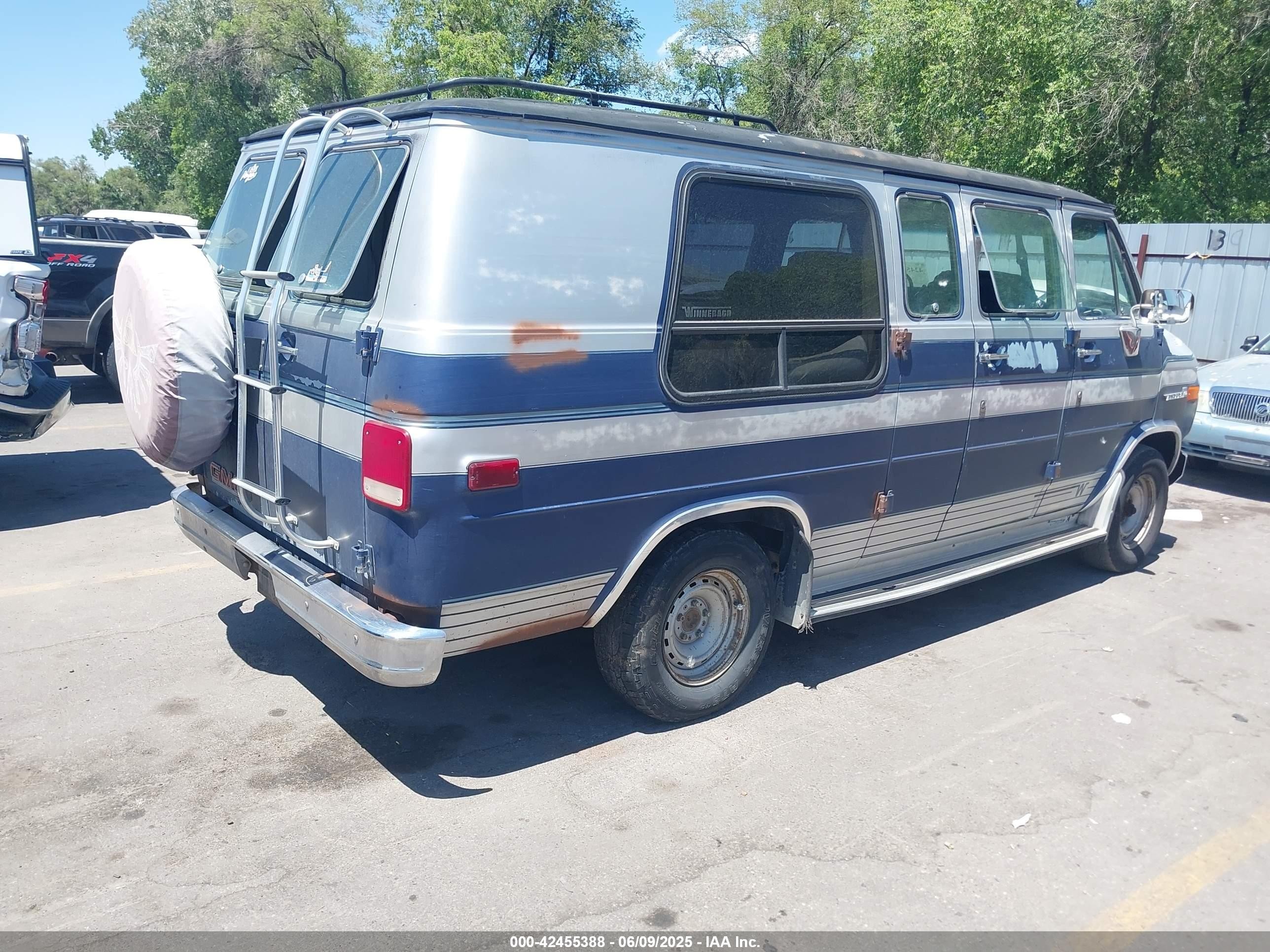 1987 Gmc Rally Wagon / Van G2500 Blue vin: 1GDEG25K4H7517257