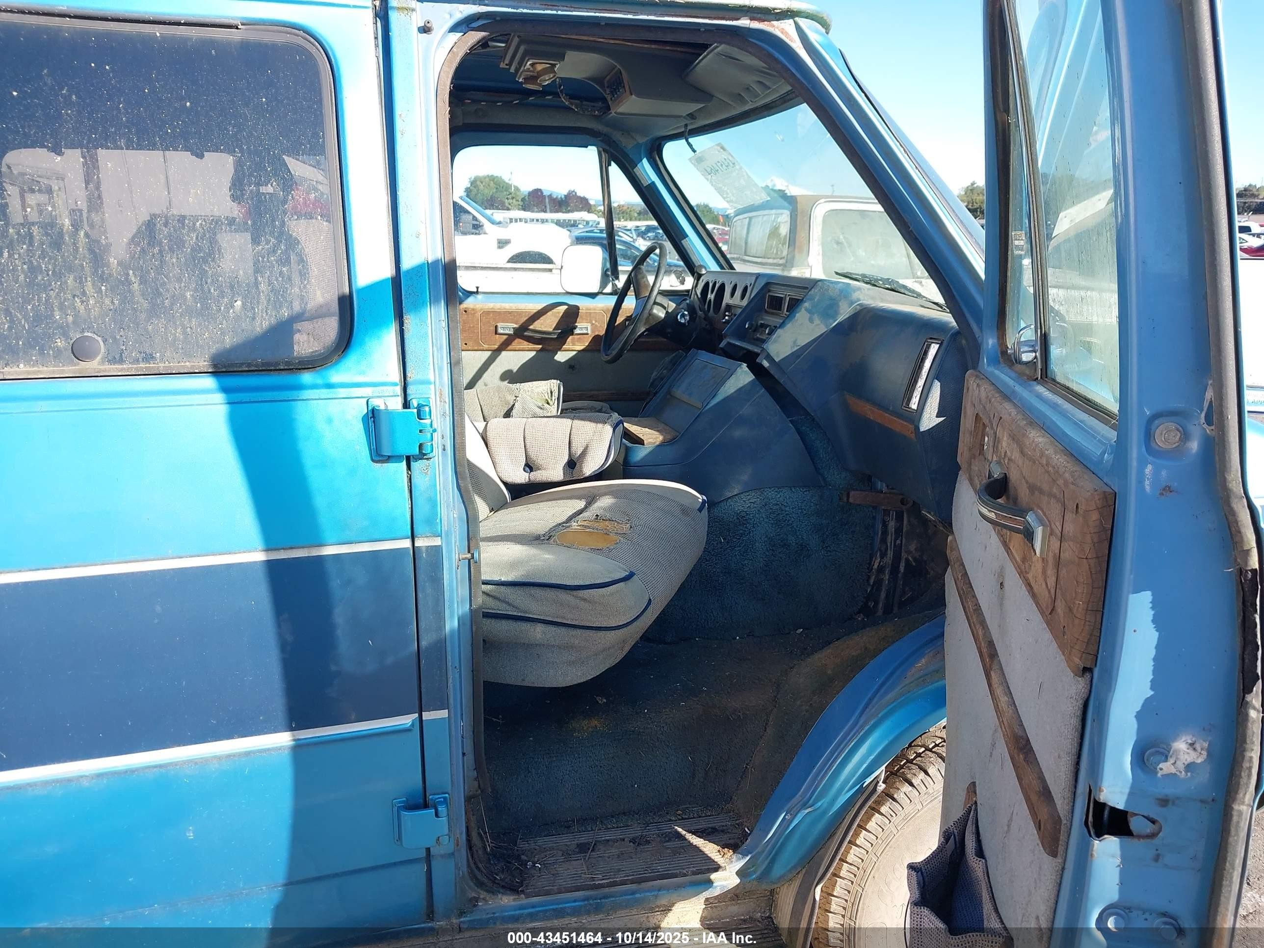 1987 Gmc Rally Wagon / Van G2500 Blue vin: 1GDEG25K5H7514786