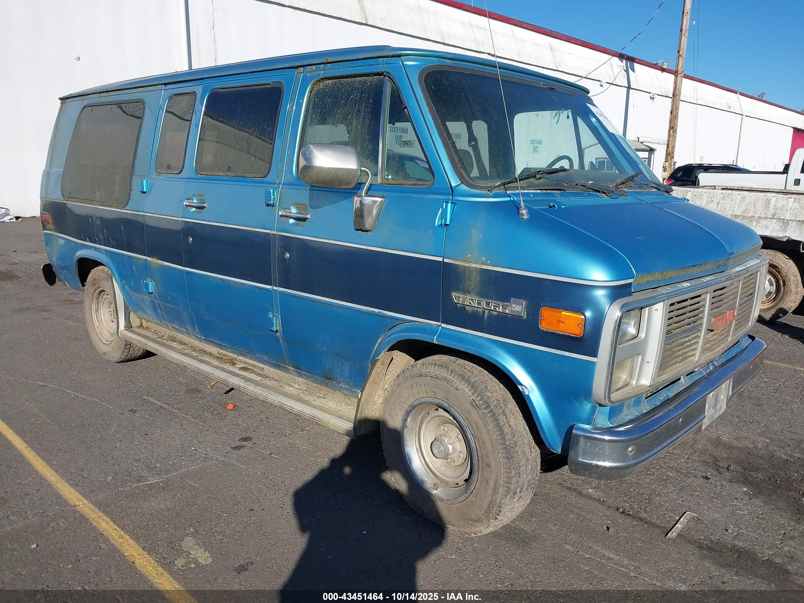 1987 Gmc Rally Wagon / Van G2500 Blue vin: 1GDEG25K5H7514786