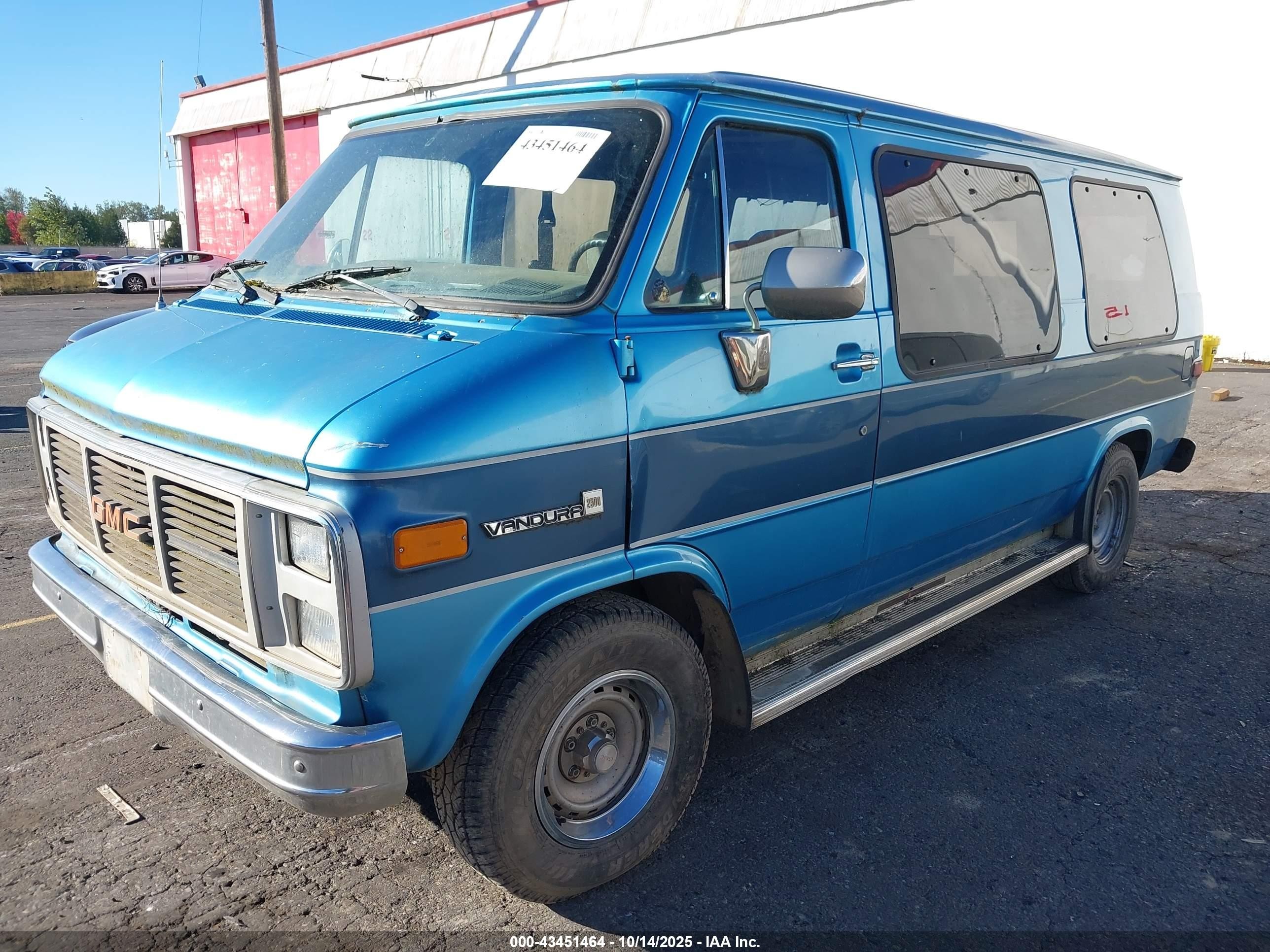 1987 Gmc Rally Wagon / Van G2500 Blue vin: 1GDEG25K5H7514786