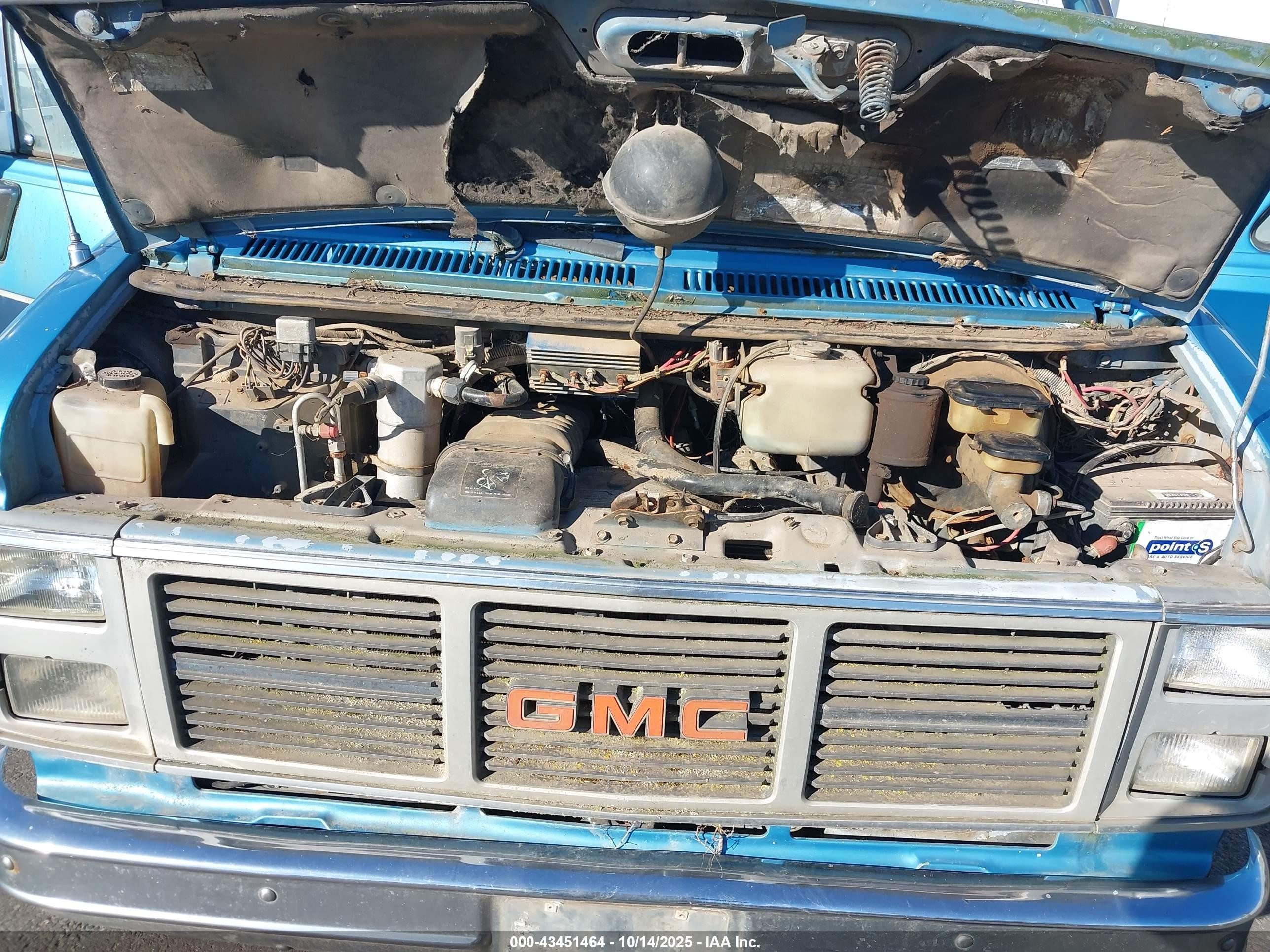 1987 Gmc Rally Wagon / Van G2500 Blue vin: 1GDEG25K5H7514786