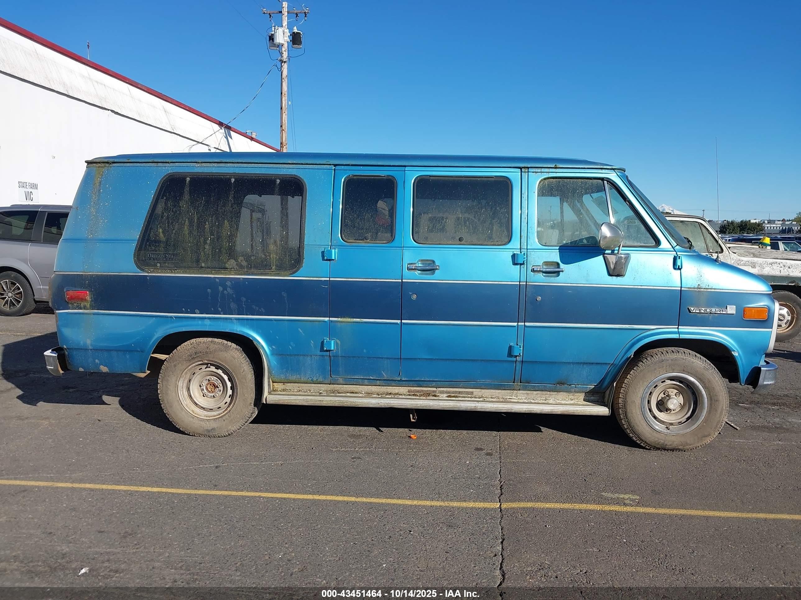 1987 Gmc Rally Wagon / Van G2500 Blue vin: 1GDEG25K5H7514786