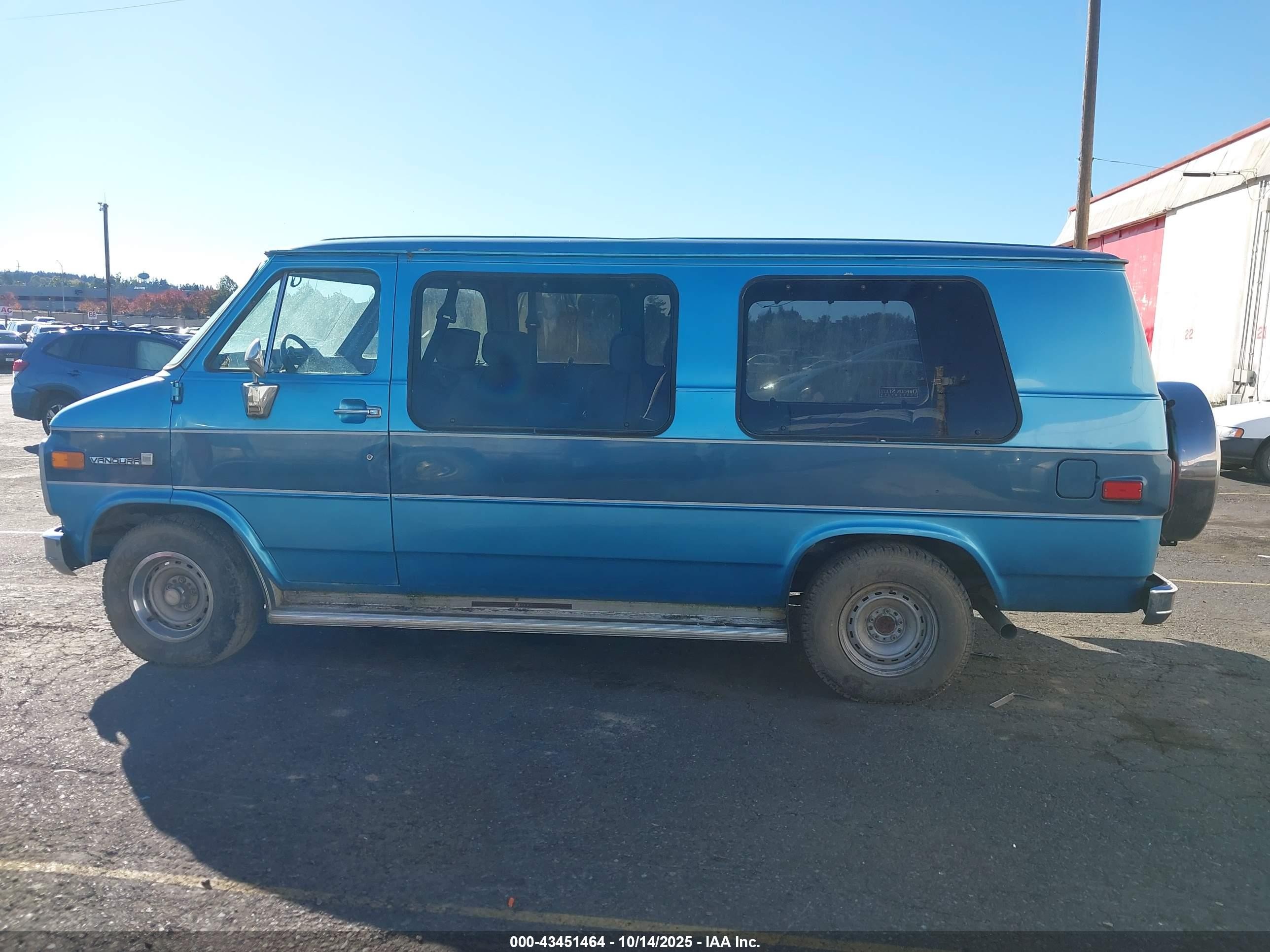 1987 Gmc Rally Wagon / Van G2500 Blue vin: 1GDEG25K5H7514786