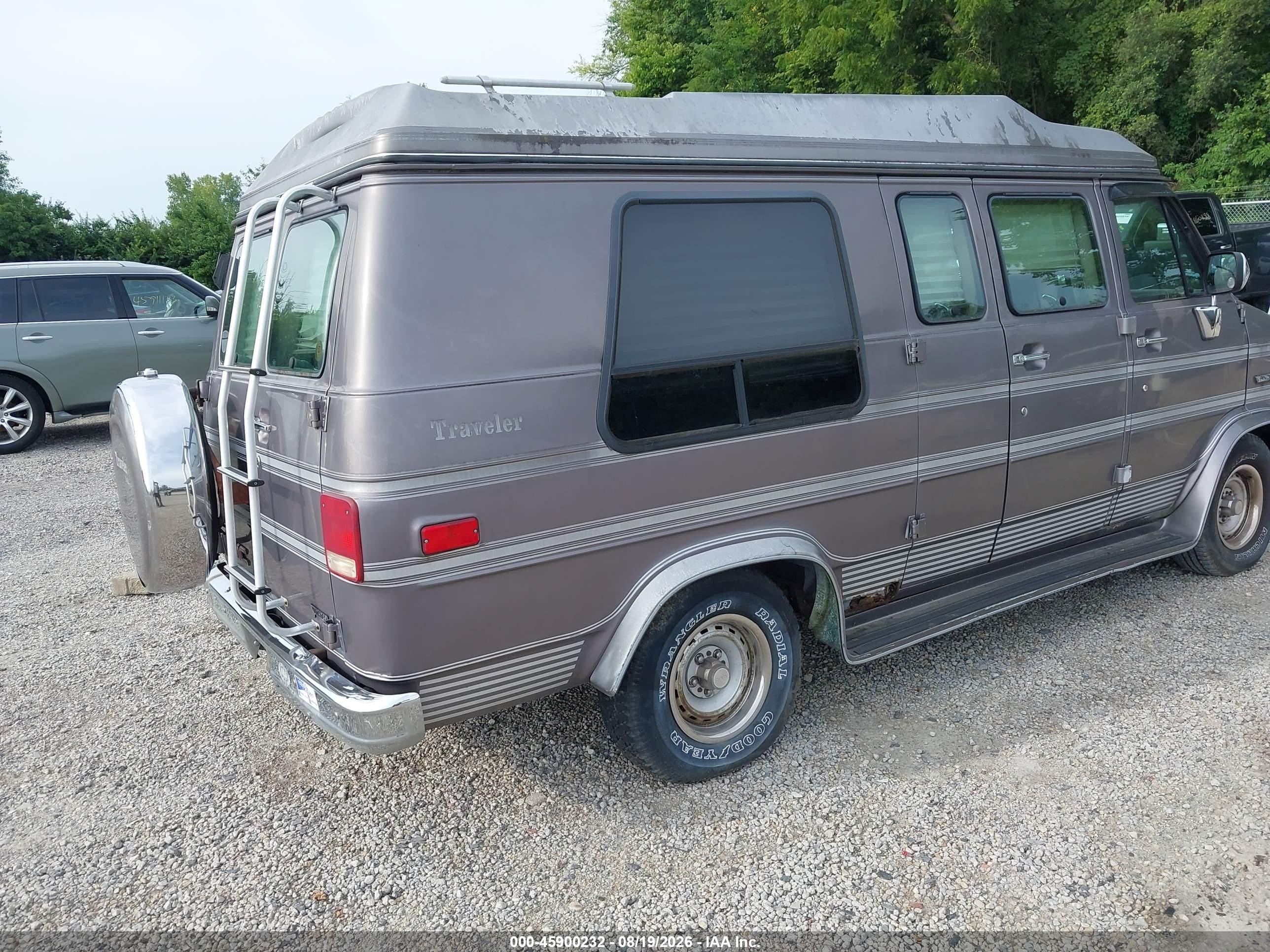 1993 Gmc Rally Wagon / Van G2500 Gray vin: 1GDEG25K5PF515294