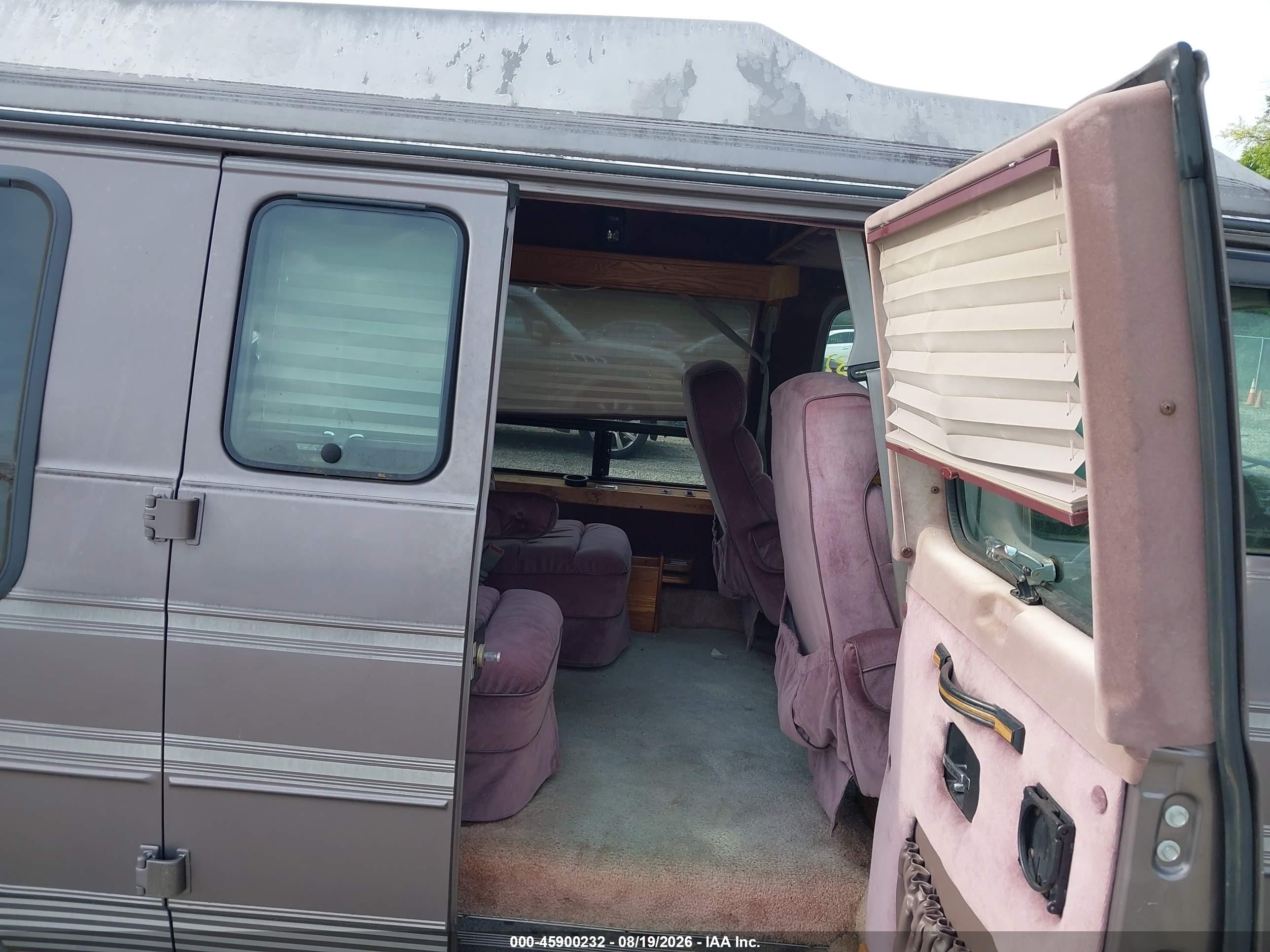 1993 Gmc Rally Wagon / Van G2500 Gray vin: 1GDEG25K5PF515294