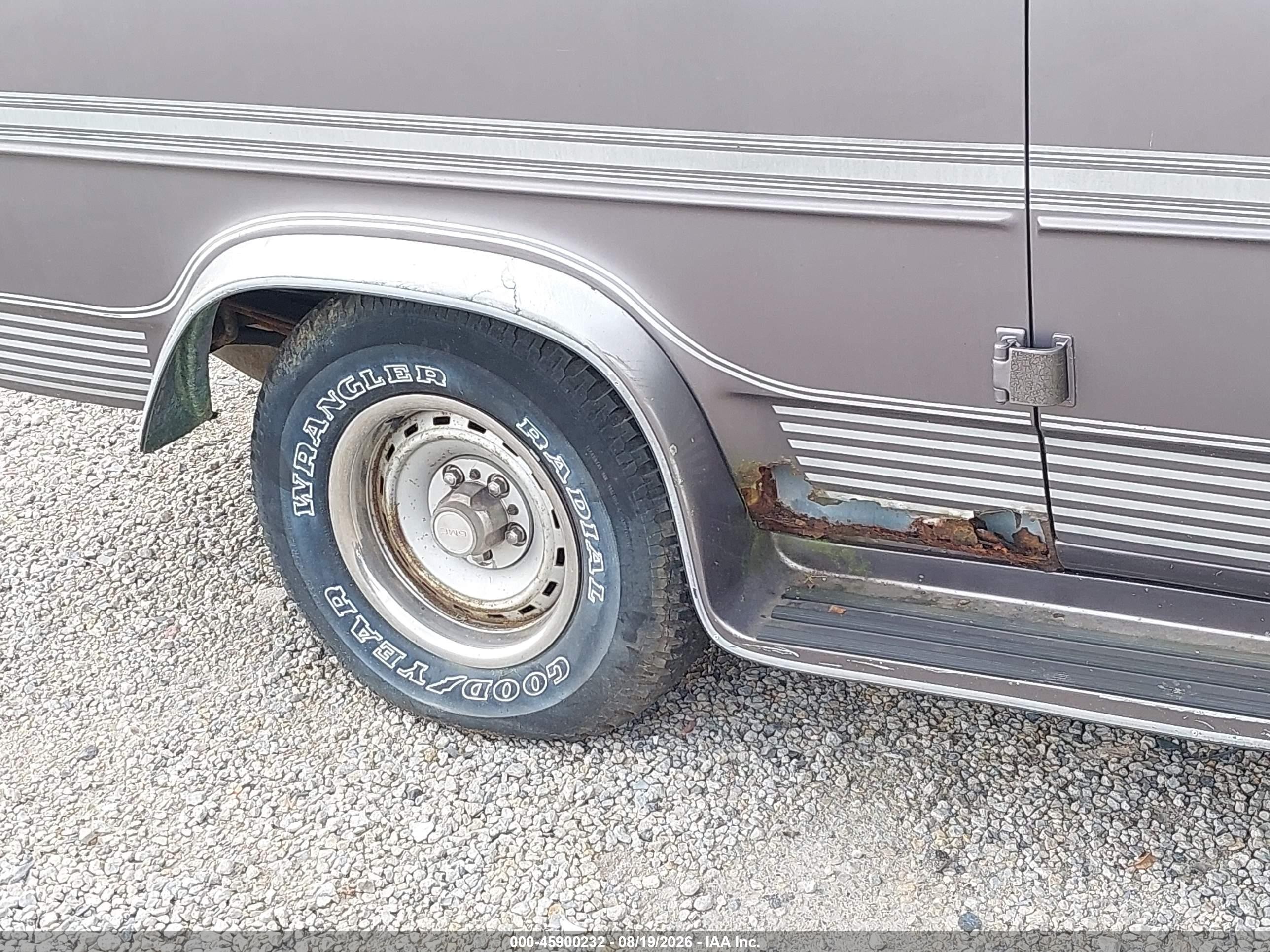 1993 Gmc Rally Wagon / Van G2500 Gray vin: 1GDEG25K5PF515294