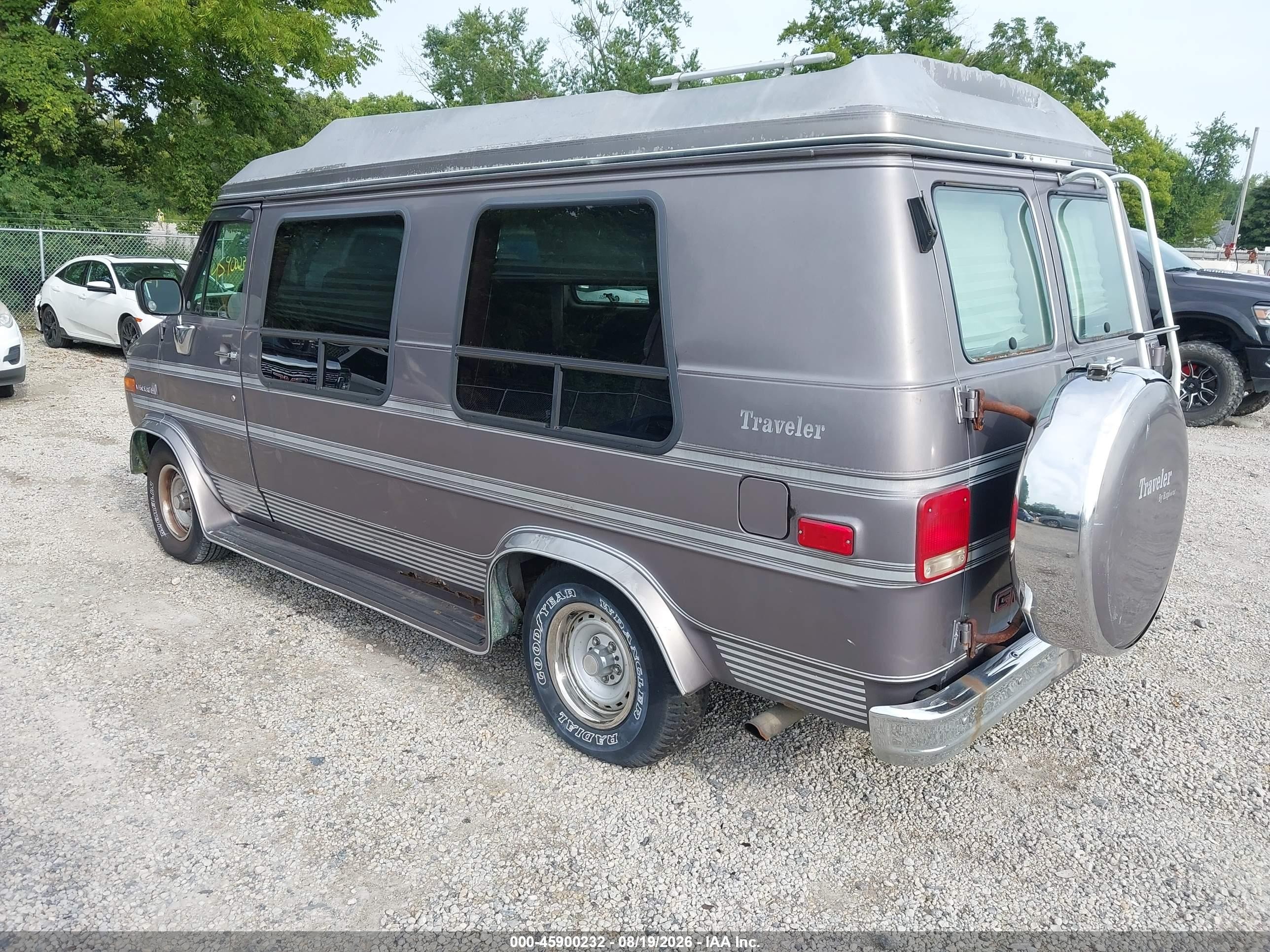1993 Gmc Rally Wagon / Van G2500 Gray vin: 1GDEG25K5PF515294